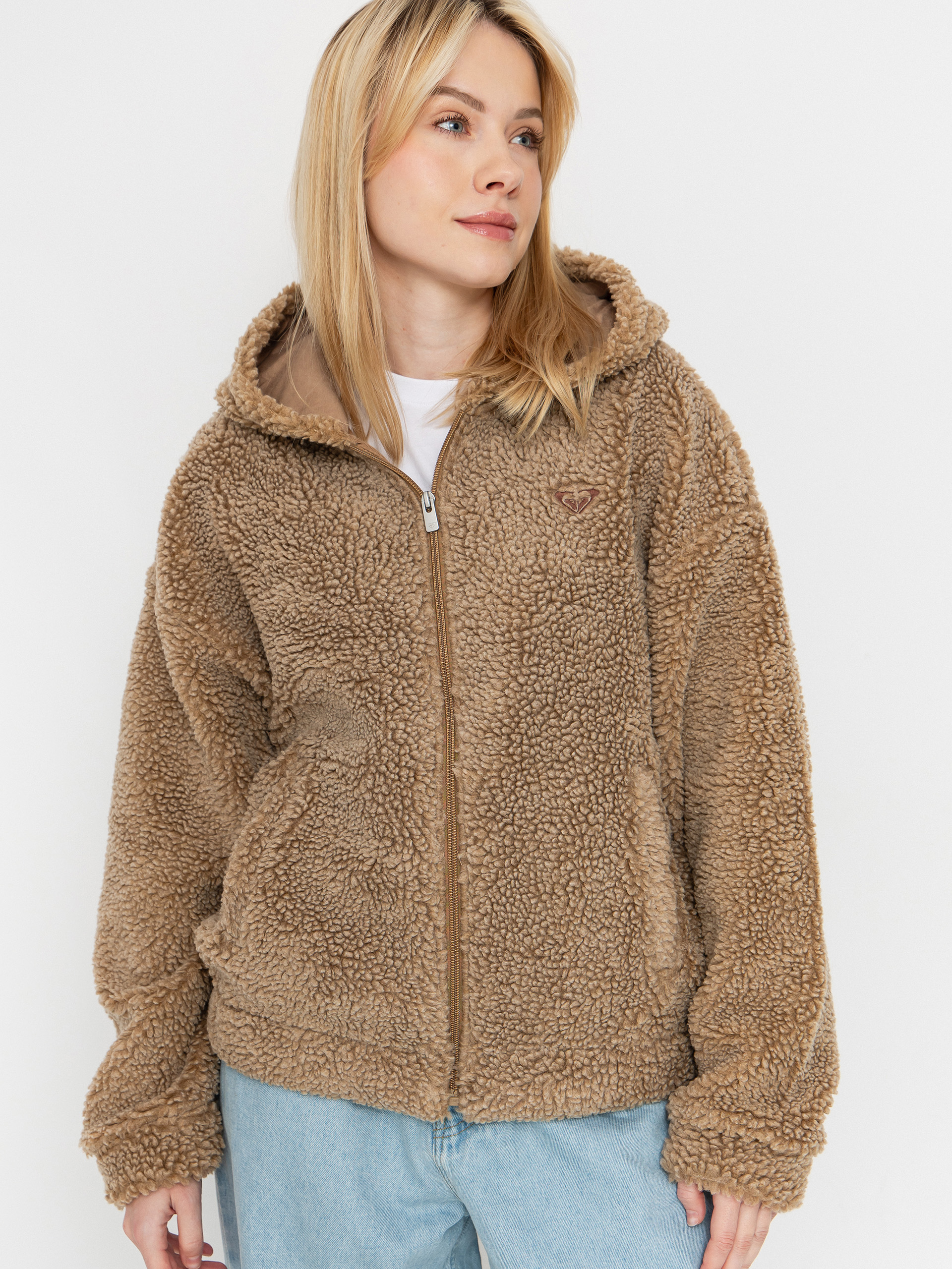 Roxy City Track Wmn Fleece Jacke (woodsmoke)