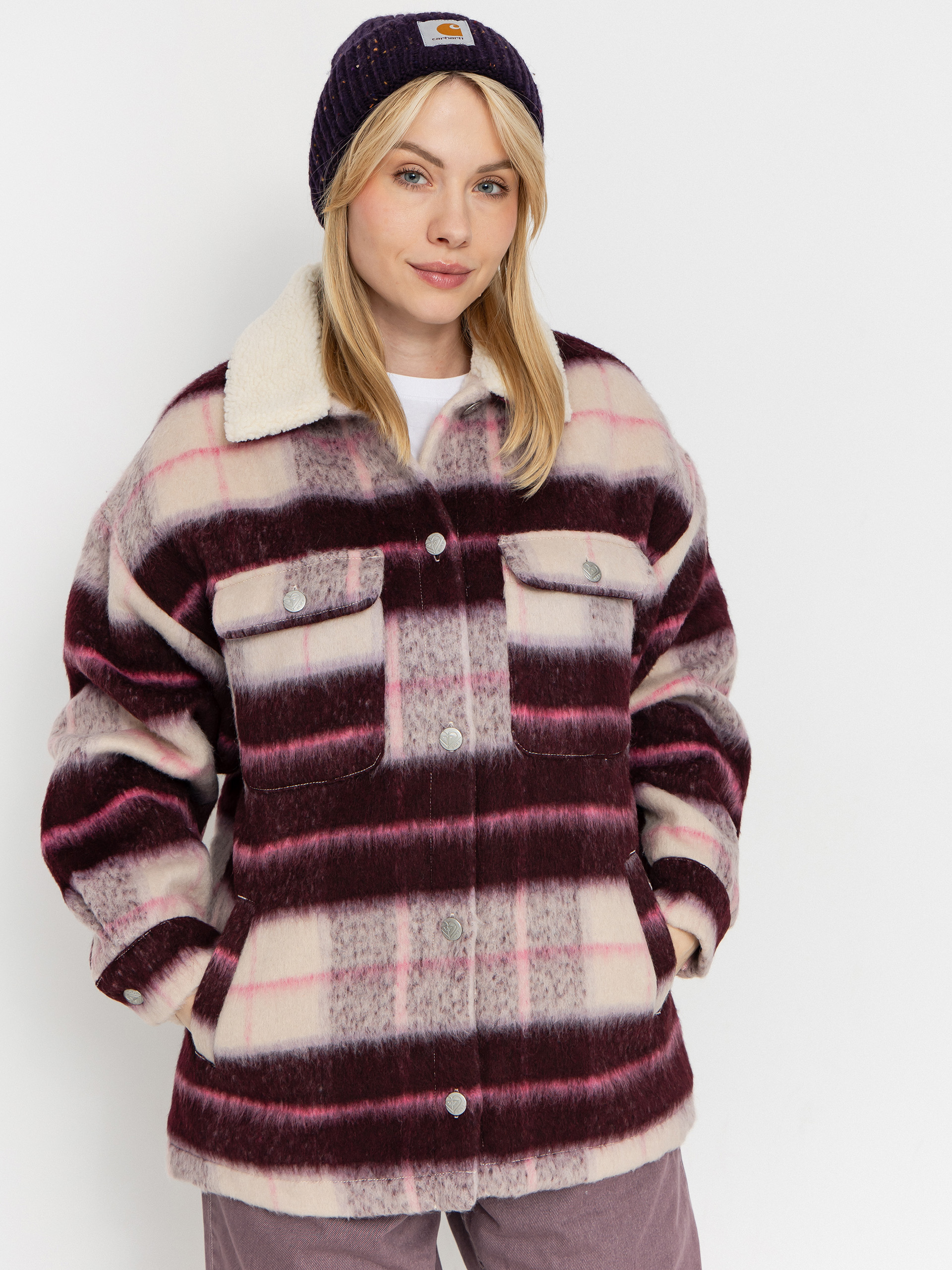Roxy Passage Of Time Wmn Jacket - burgundy (parchment mariachi plaid)