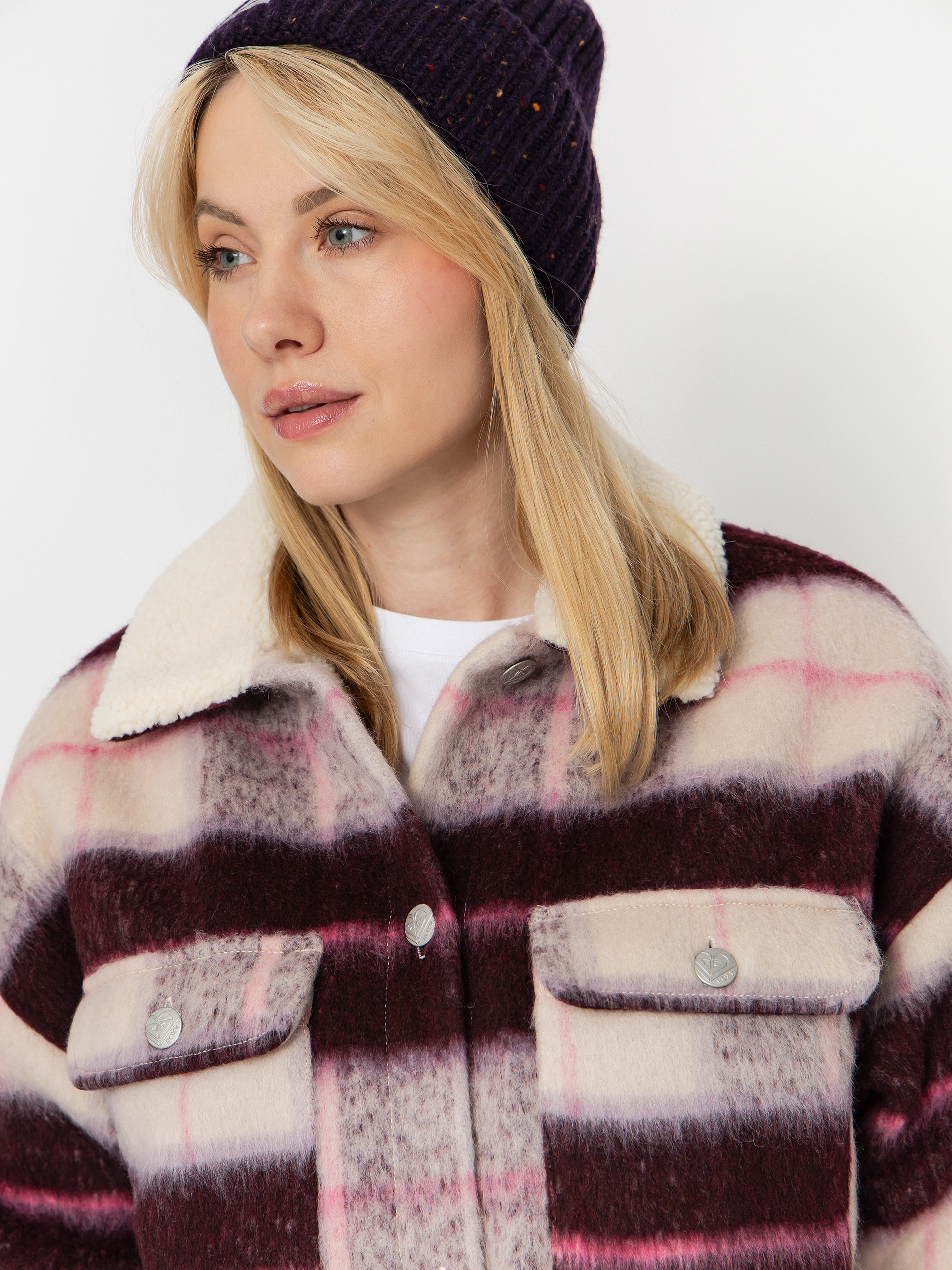 Roxy Passage Of Time Wmn Jacket (parchment mariachi plaid)