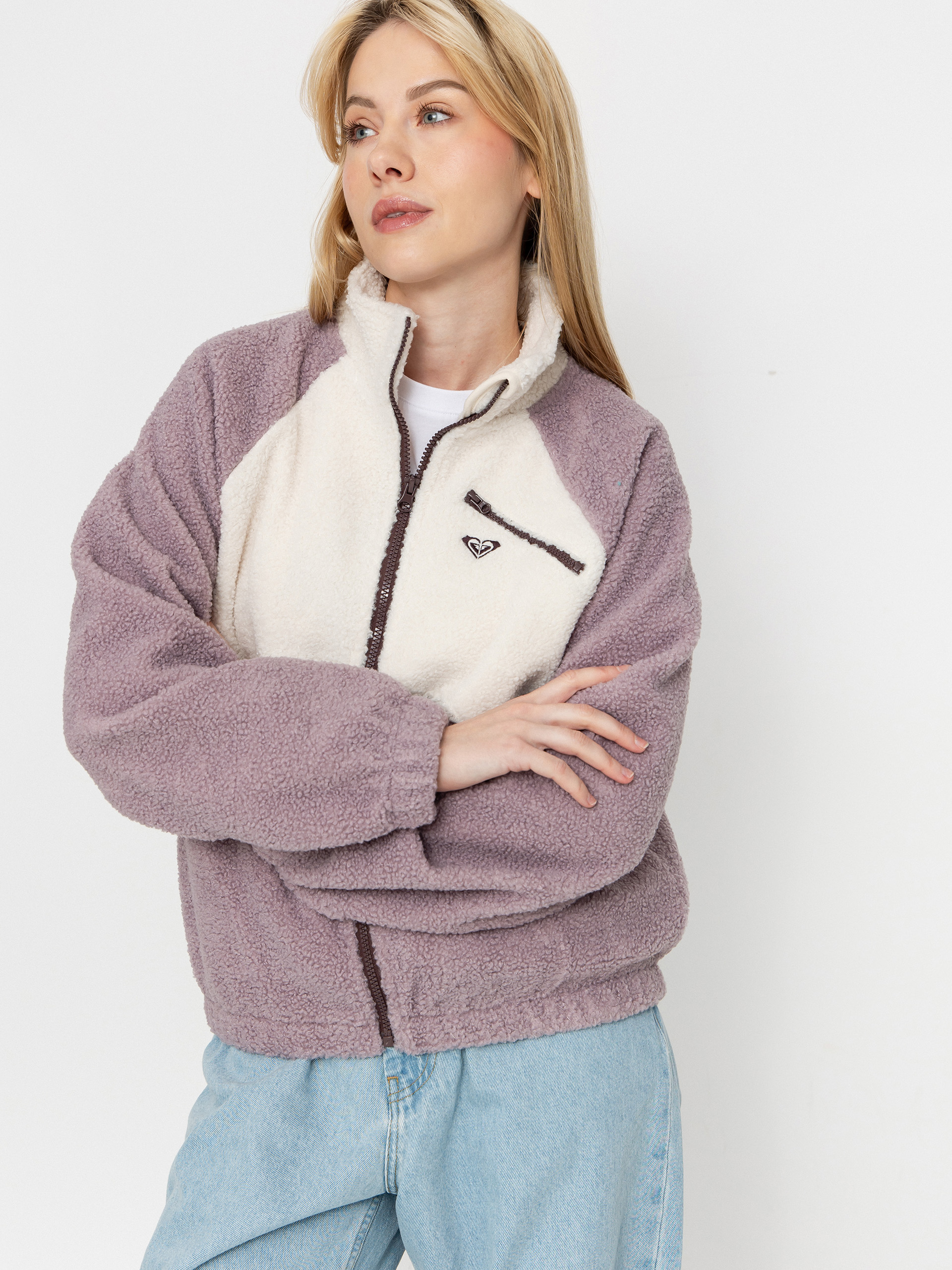 Roxy Waves Of Warmth Colorblock Wmn Fleece - pink (nirvana)