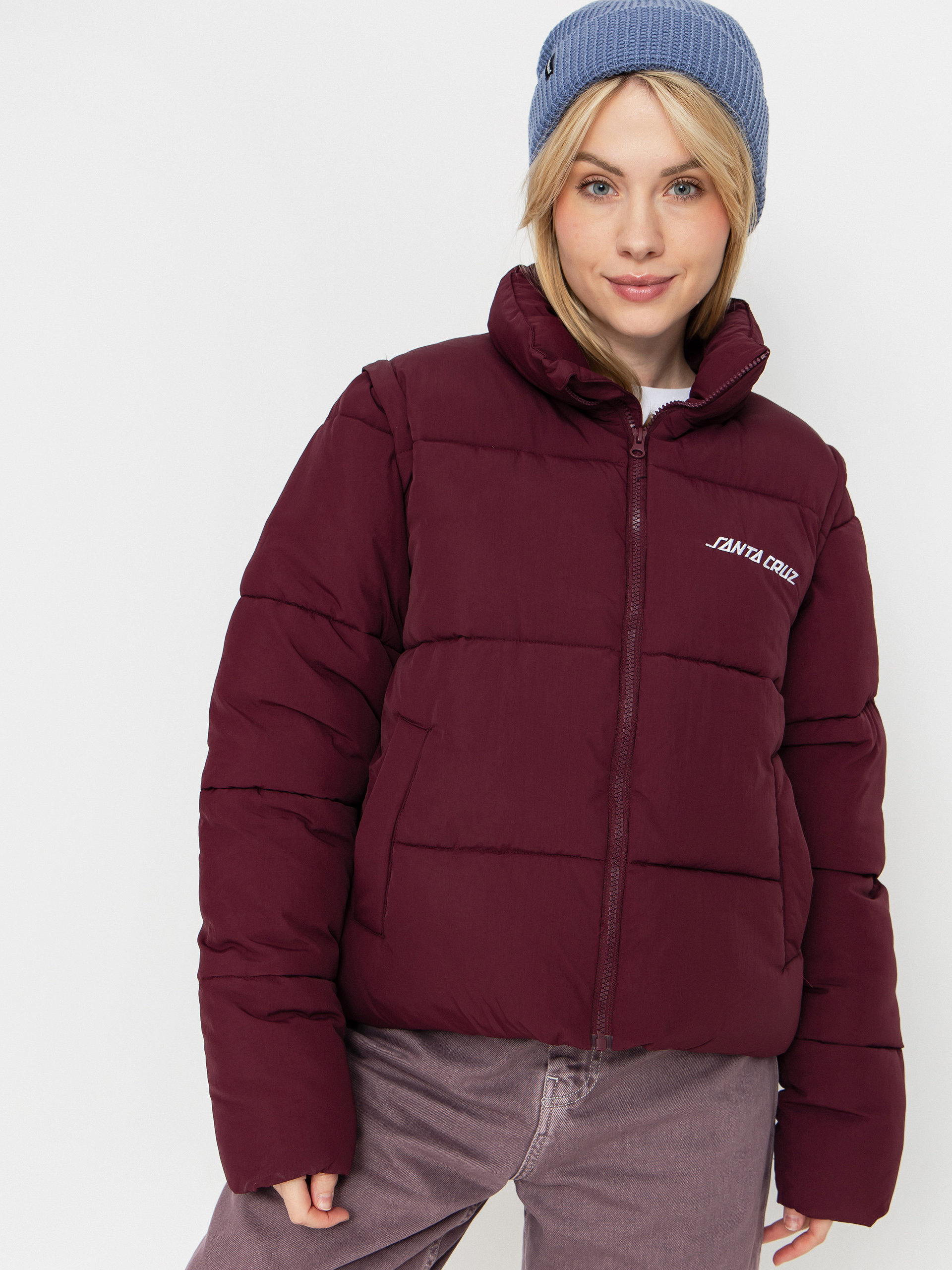 Santa Cruz Strip 2 In 1 Quilted Wmn Jacke (dark cherry)