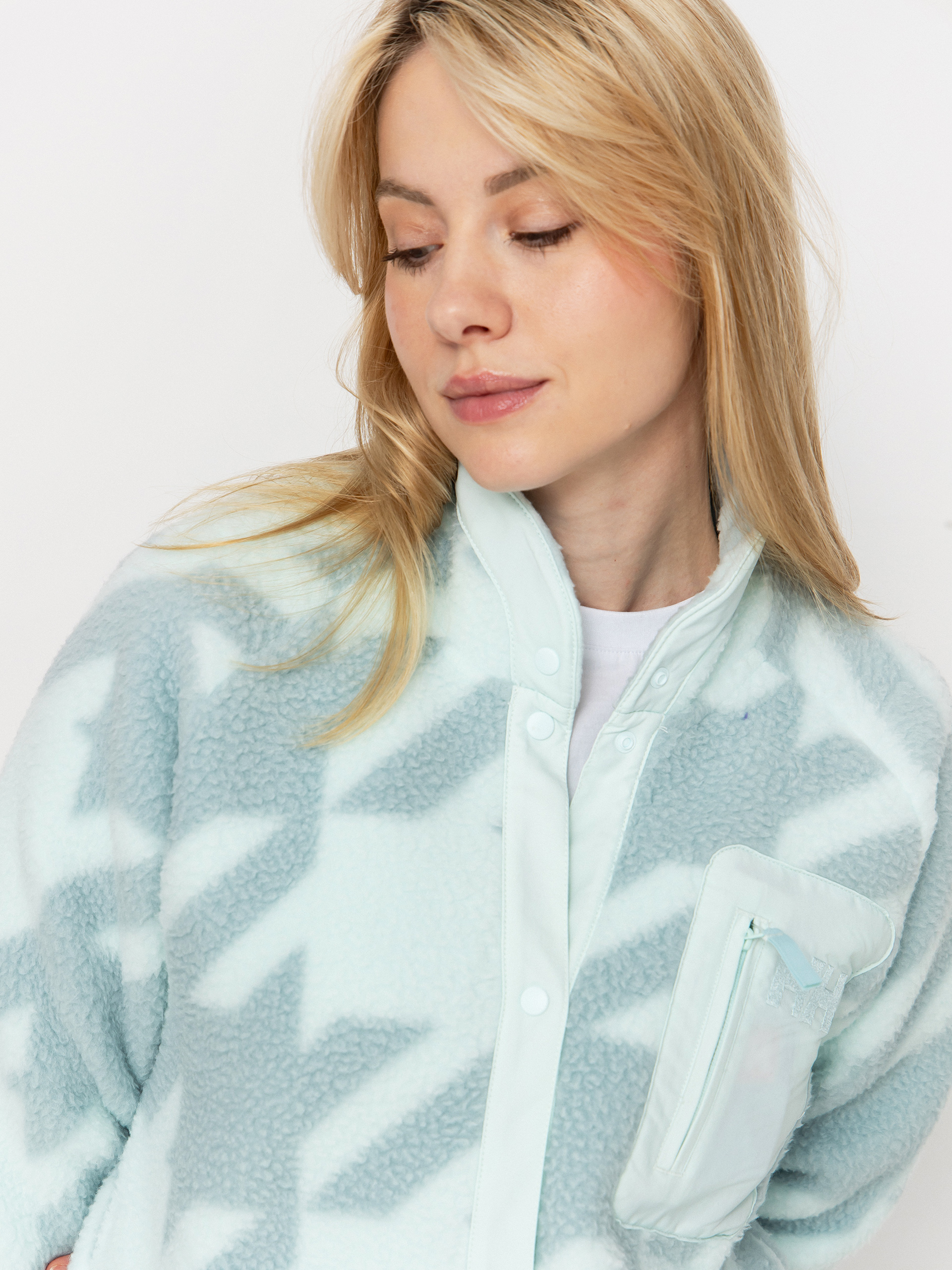 Damen Helly Hansen Fleece Jacke Imperial Printed Pile Snap (icicle houndstooth aop)