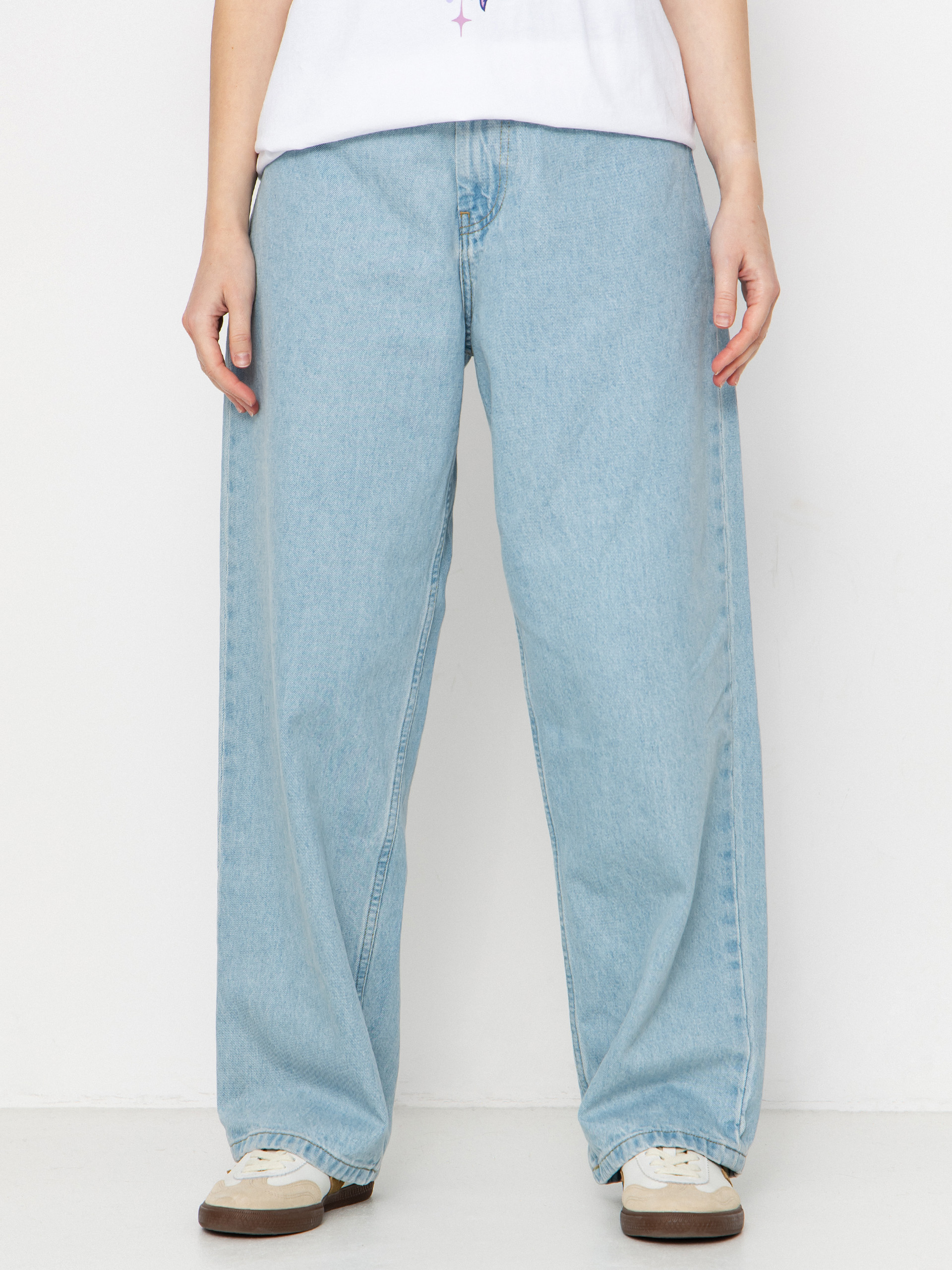 Carhartt WIP Pants Brandon Wmn - blue (blue/heavy stone bleached)