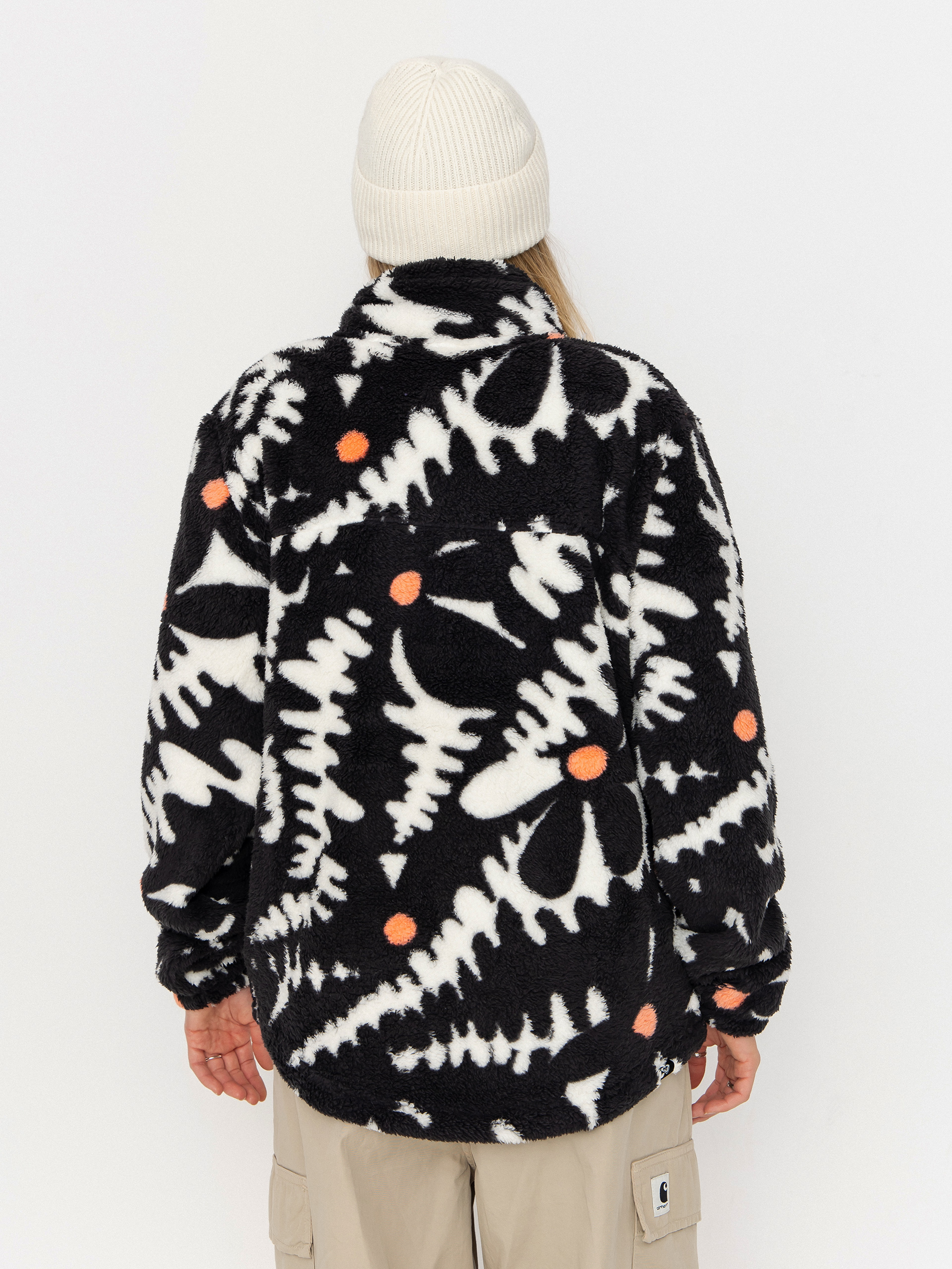 【シカ】ROXY Roxy Alabama Full Zip Printed Wmn Fleece - white, black