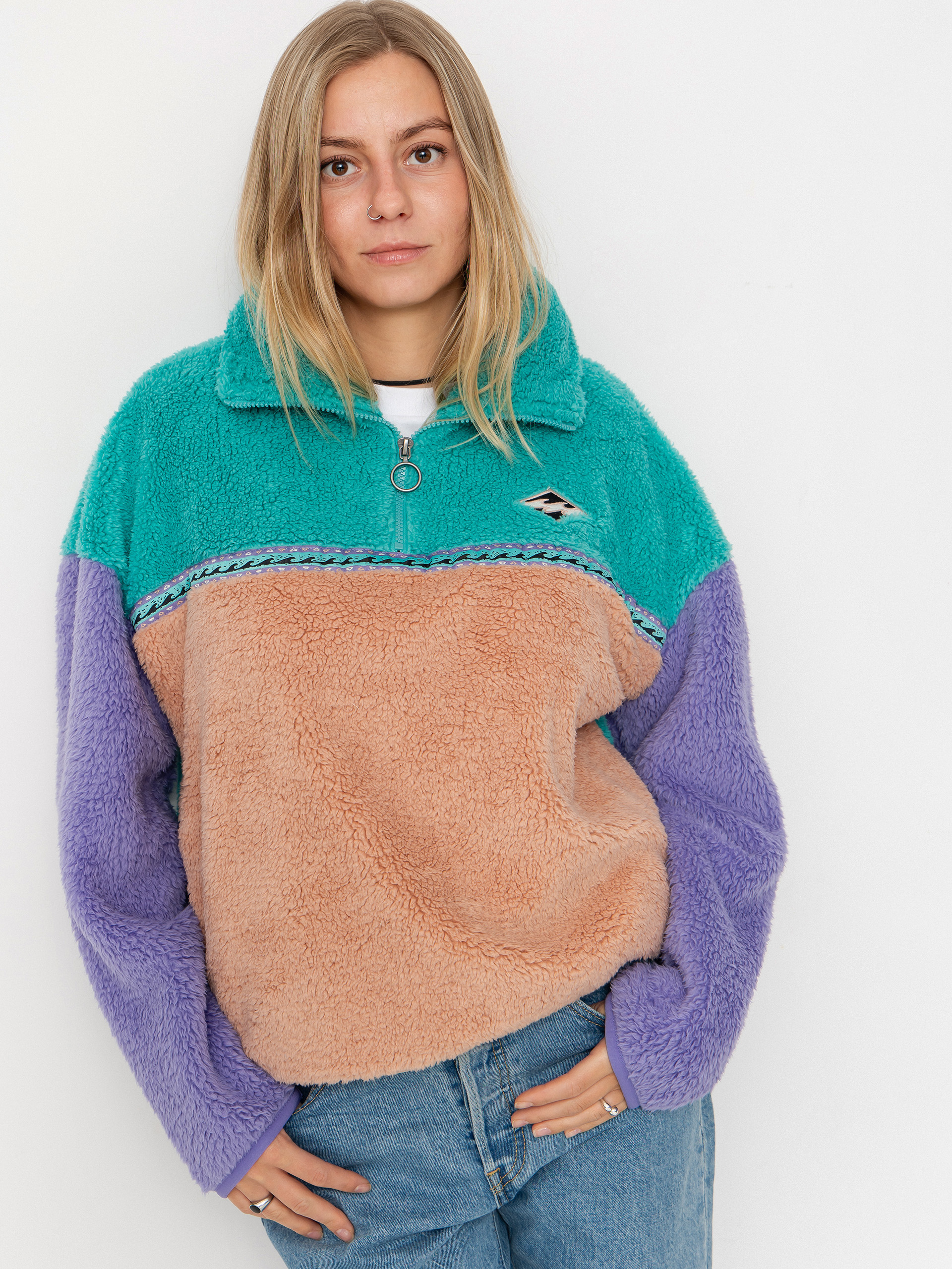 Billabong Original Since Wmn Fleece - green, orange (aqua haze)