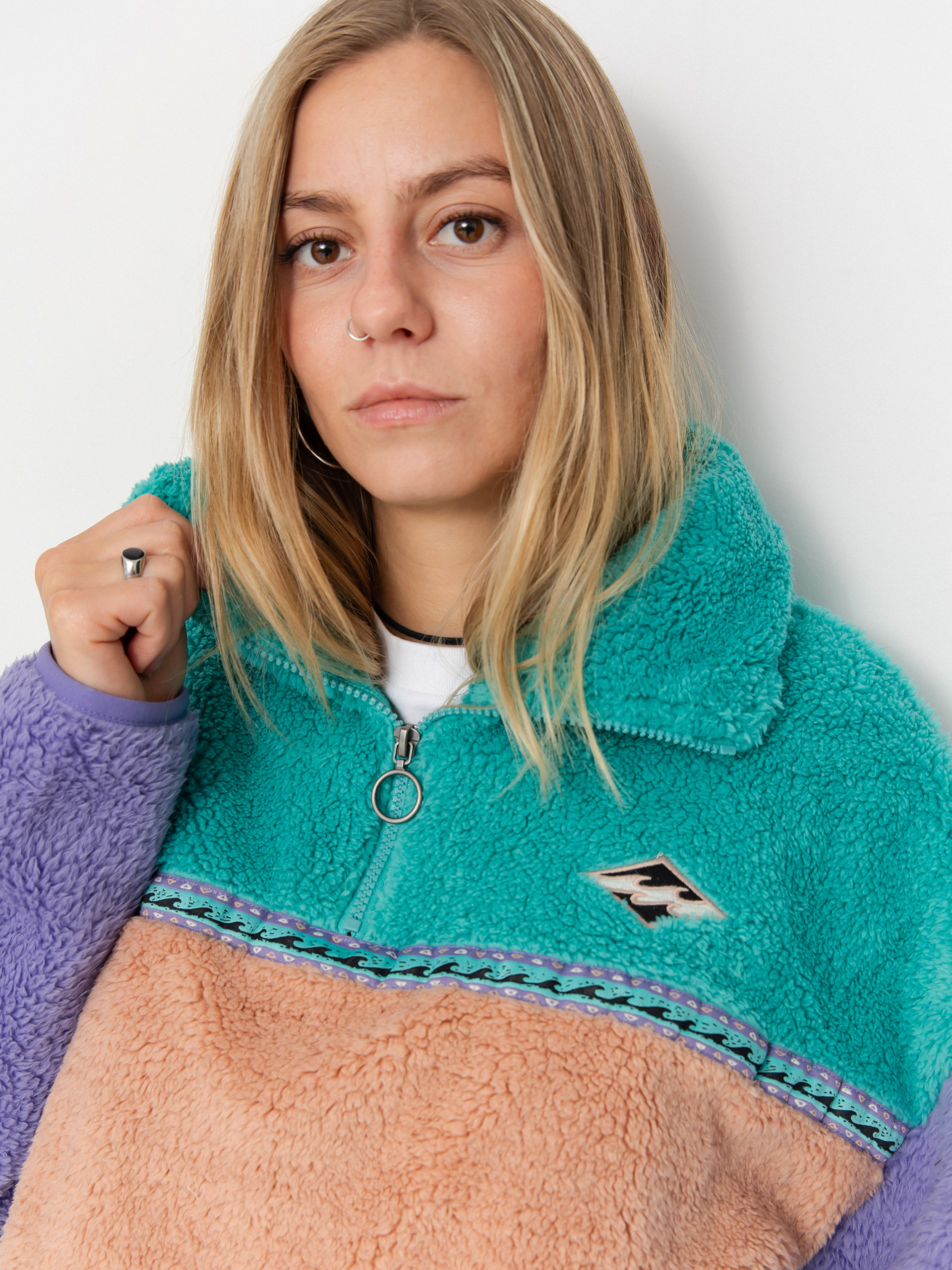 Billabong Original Since Wmn Fleece - green, orange (aqua haze)