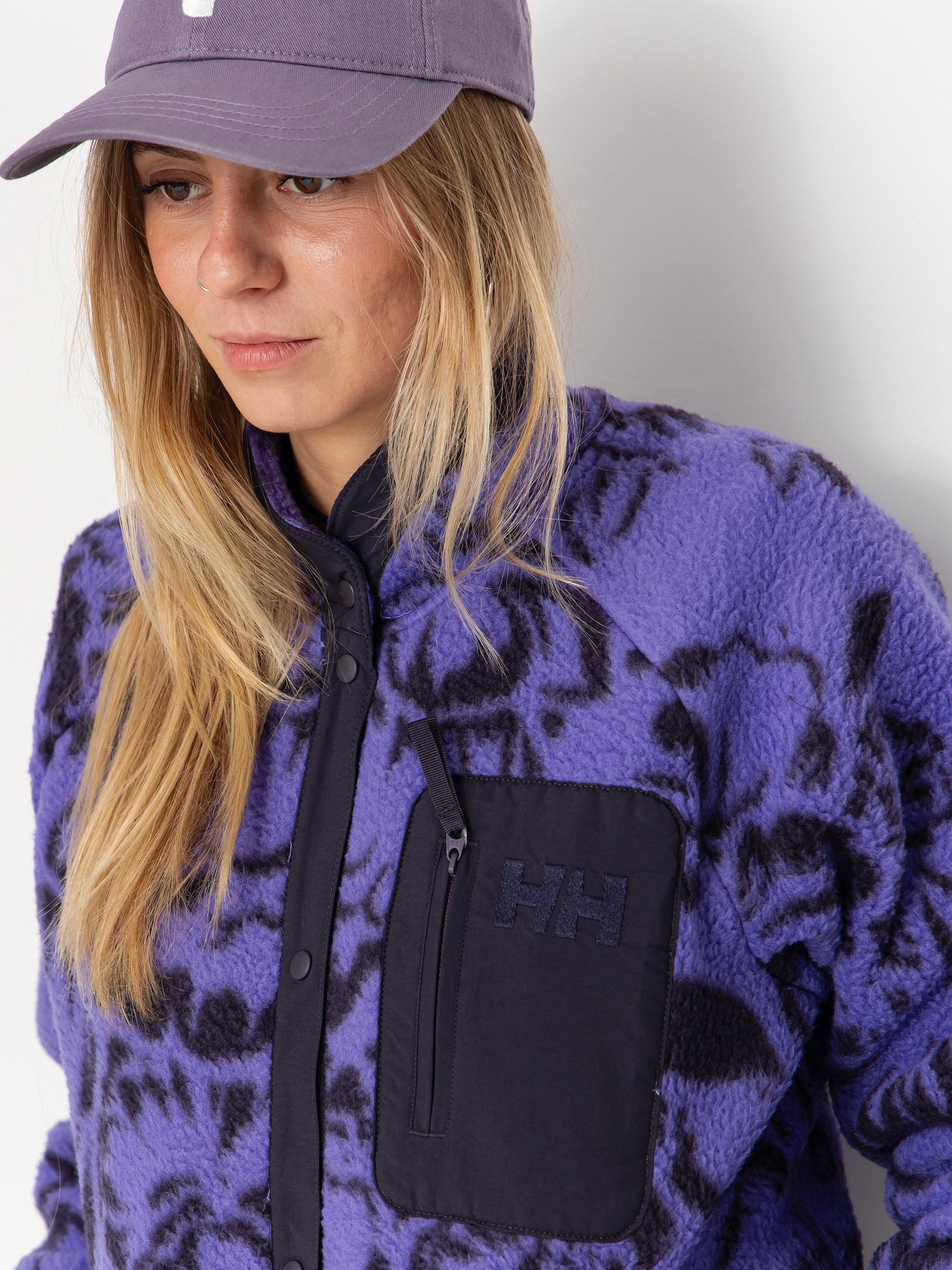 Helly Hansen Fleece Imperial Printed Pile Snap Wmn - violet (ultra