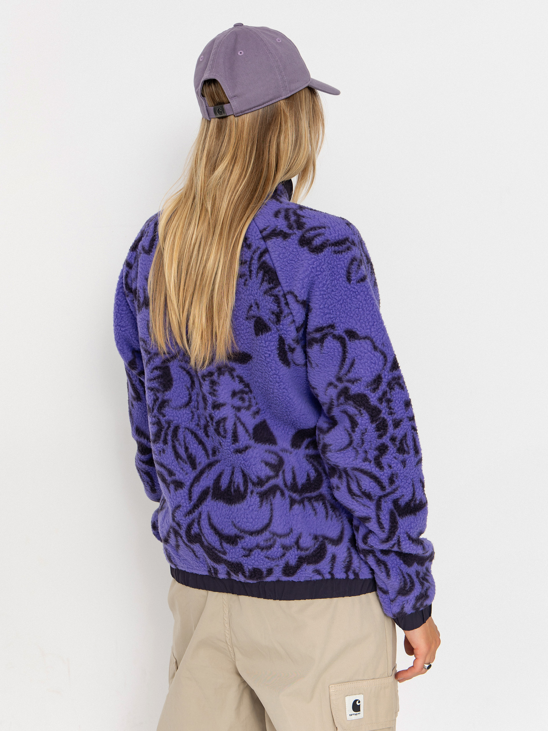 Damen Helly Hansen Fleece Jacke Imperial Printed Pile Snap (ultra violet peony aop)