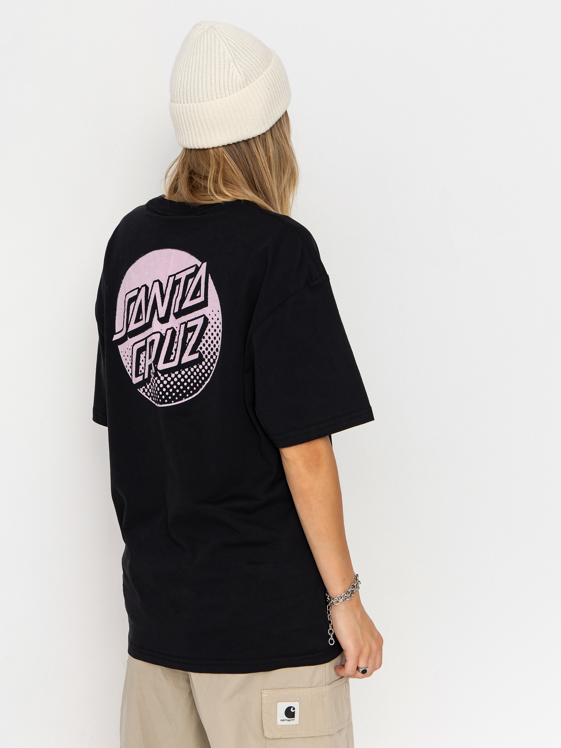 Santa Cruz Mono Stamped Dot Wmn T-Shirt (black)