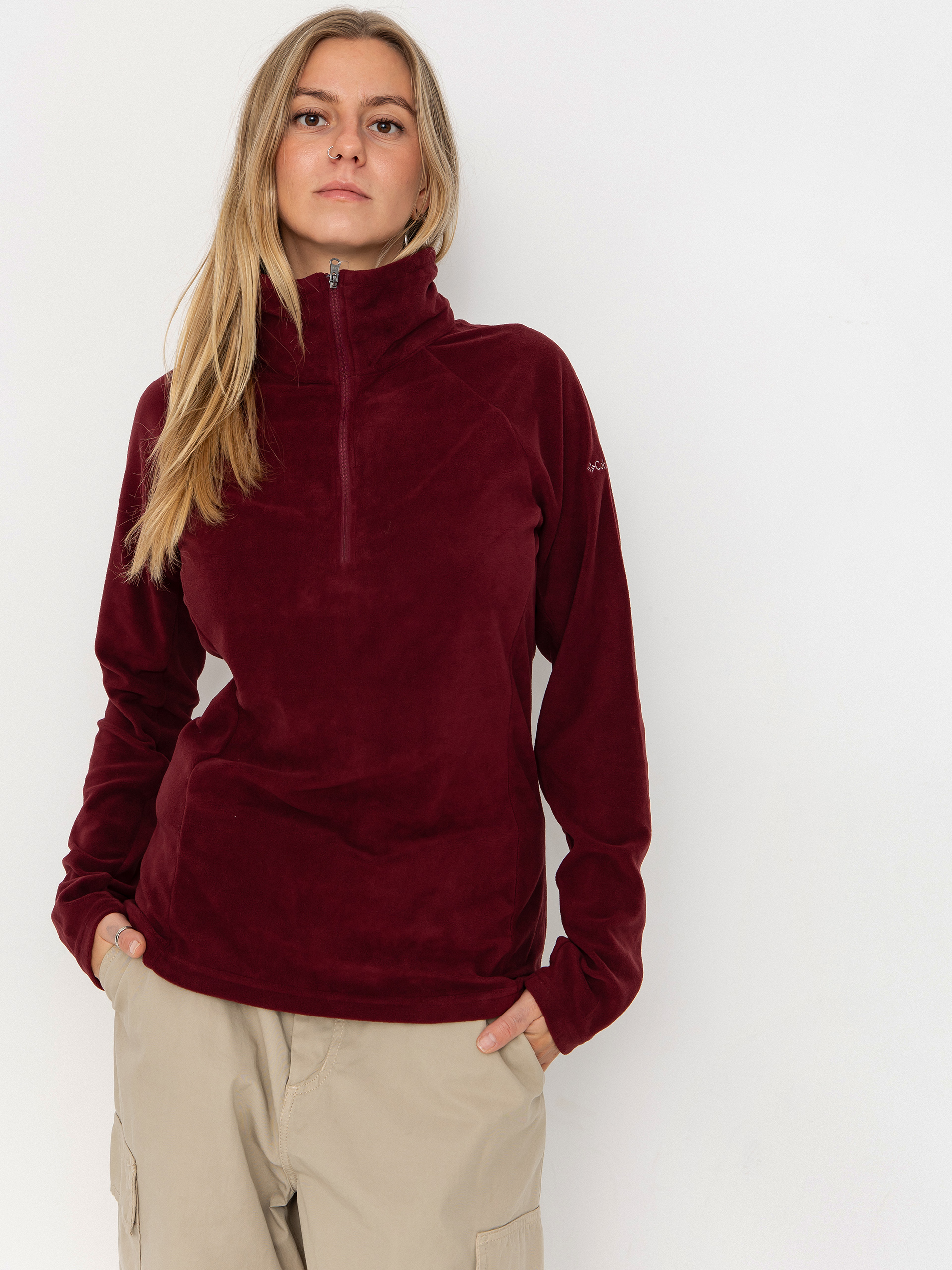 Columbia Fleece Glacial IV 1/2 Zip Wmn - burgundy (rich wine)