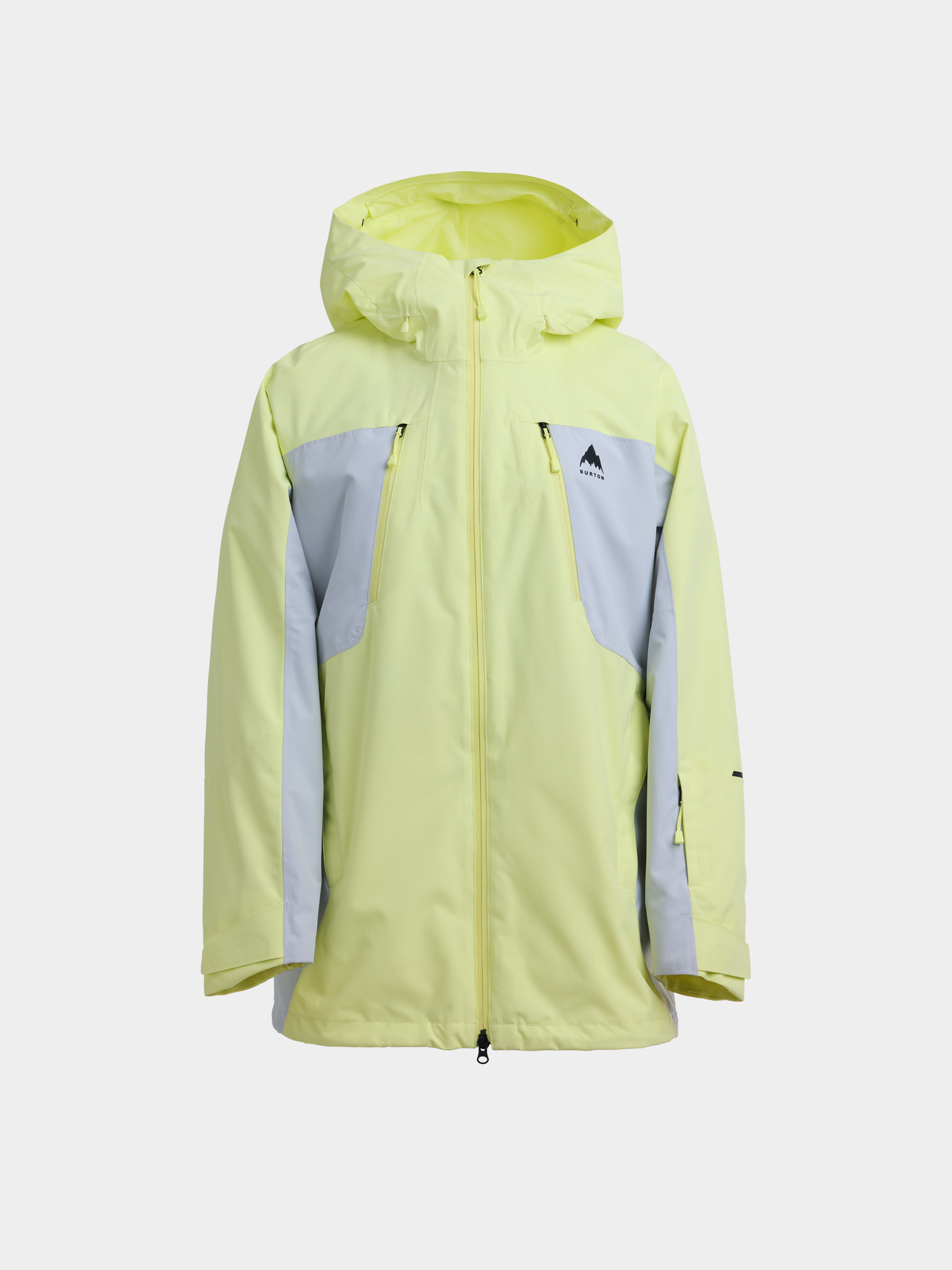 Damen Burton Snowboard Jacke Reserve 2L 3 In 1 (glow yellow green/gray cloud)