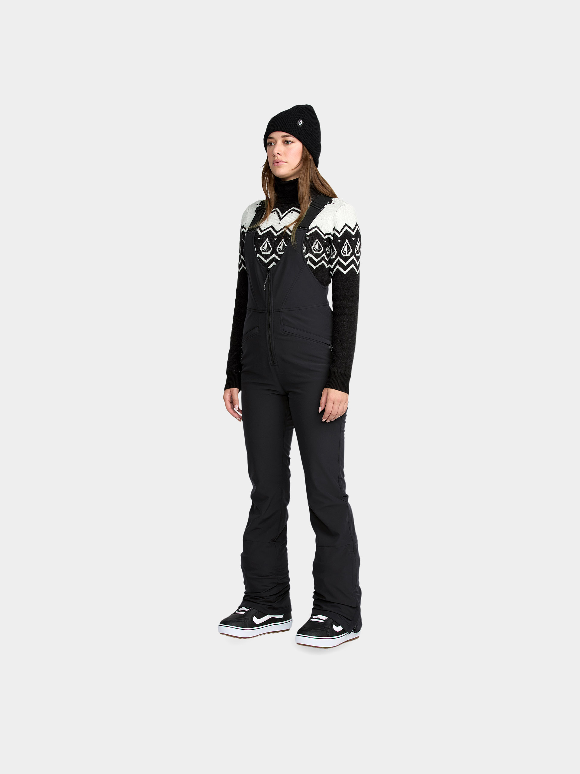 Womens Volcom Snowboard pants Battle Stretch Bib (black)