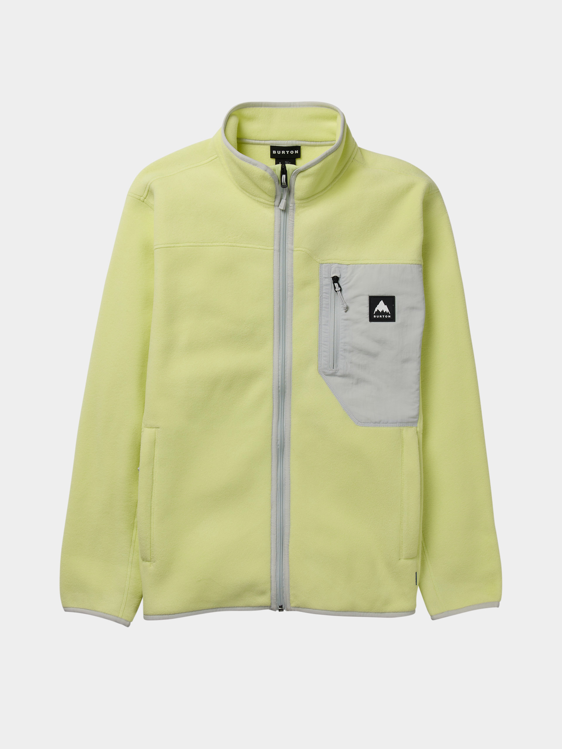 Herren Burton Cinder Full Zip Fleece jacke (glow yellow green)