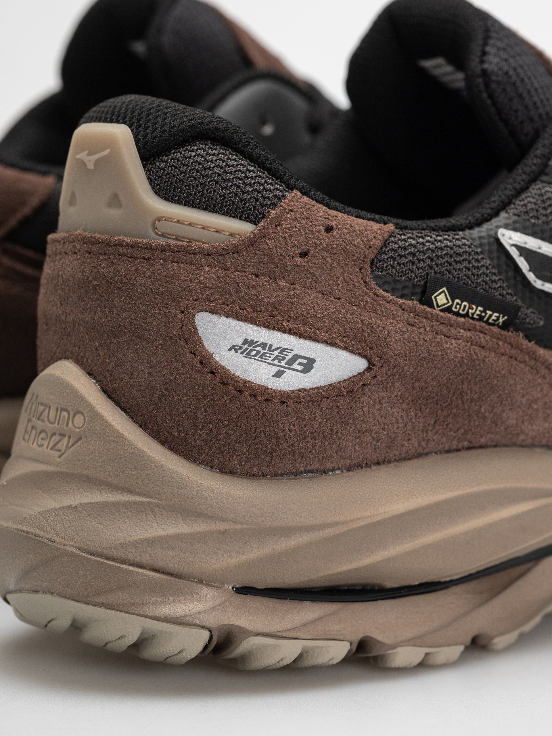 Mizuno Wave Rider GTX Schuhe (black sand/black/chicory coffee)