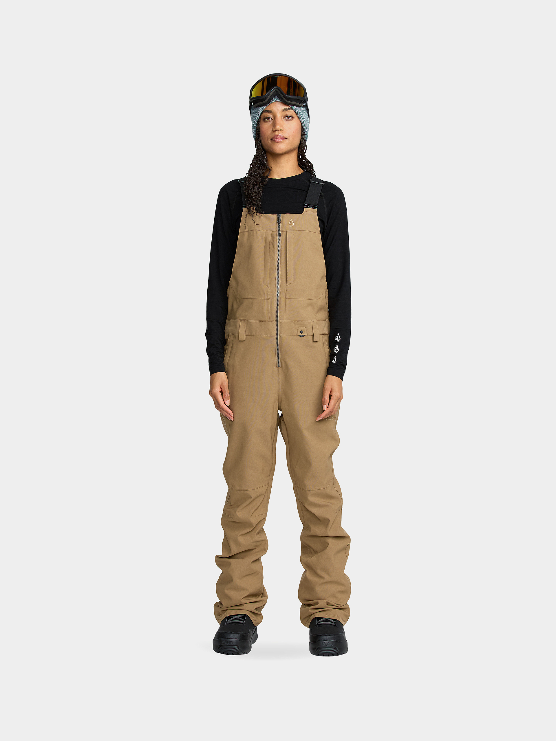 VOLCOM SWIFT BIB OVERALL SAND ベージュ Volcom Snowboard pants Swift Bib Overall Wmn - beige (sand)