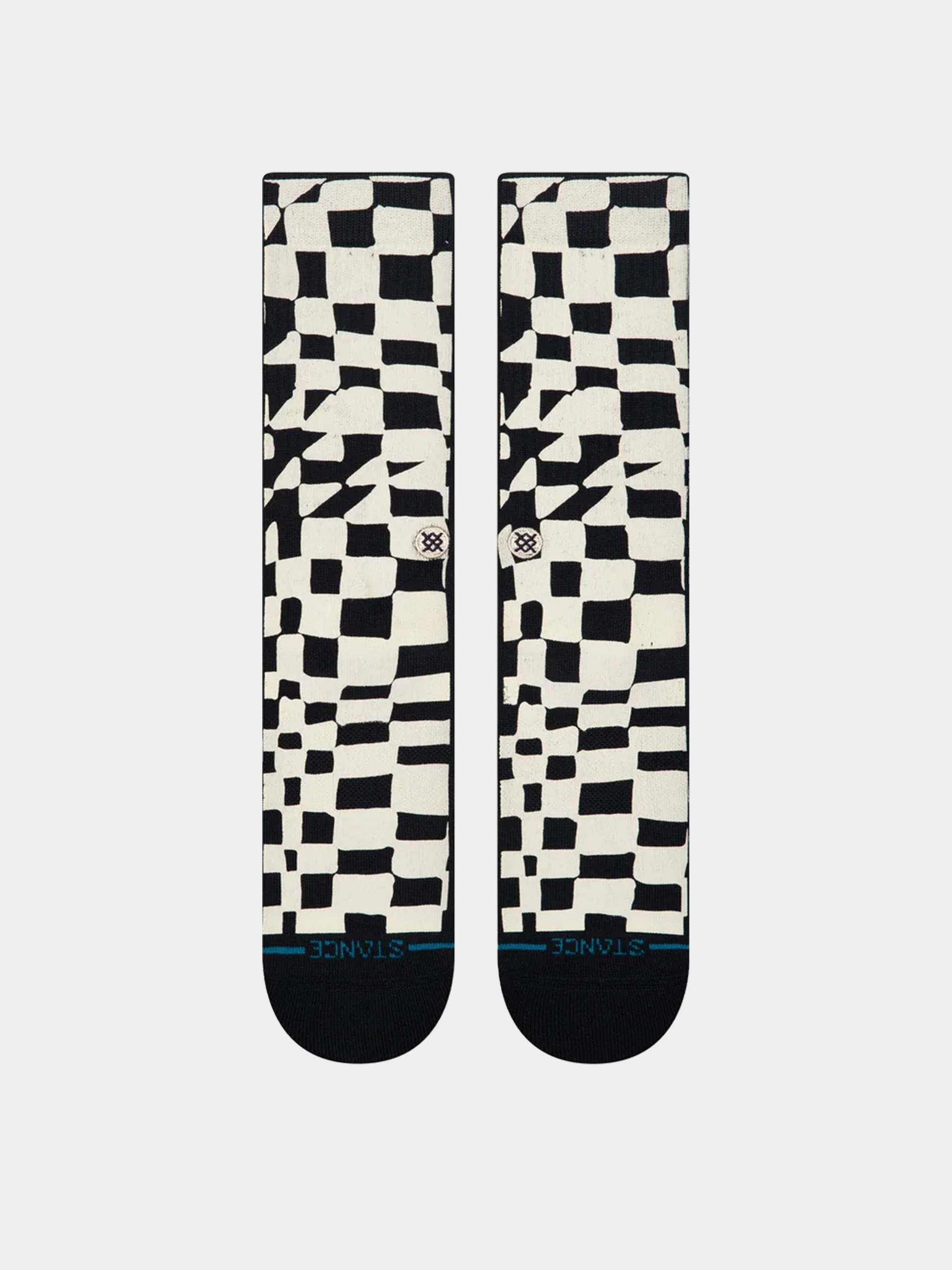 Stance Socken Wave Check Crew (black)