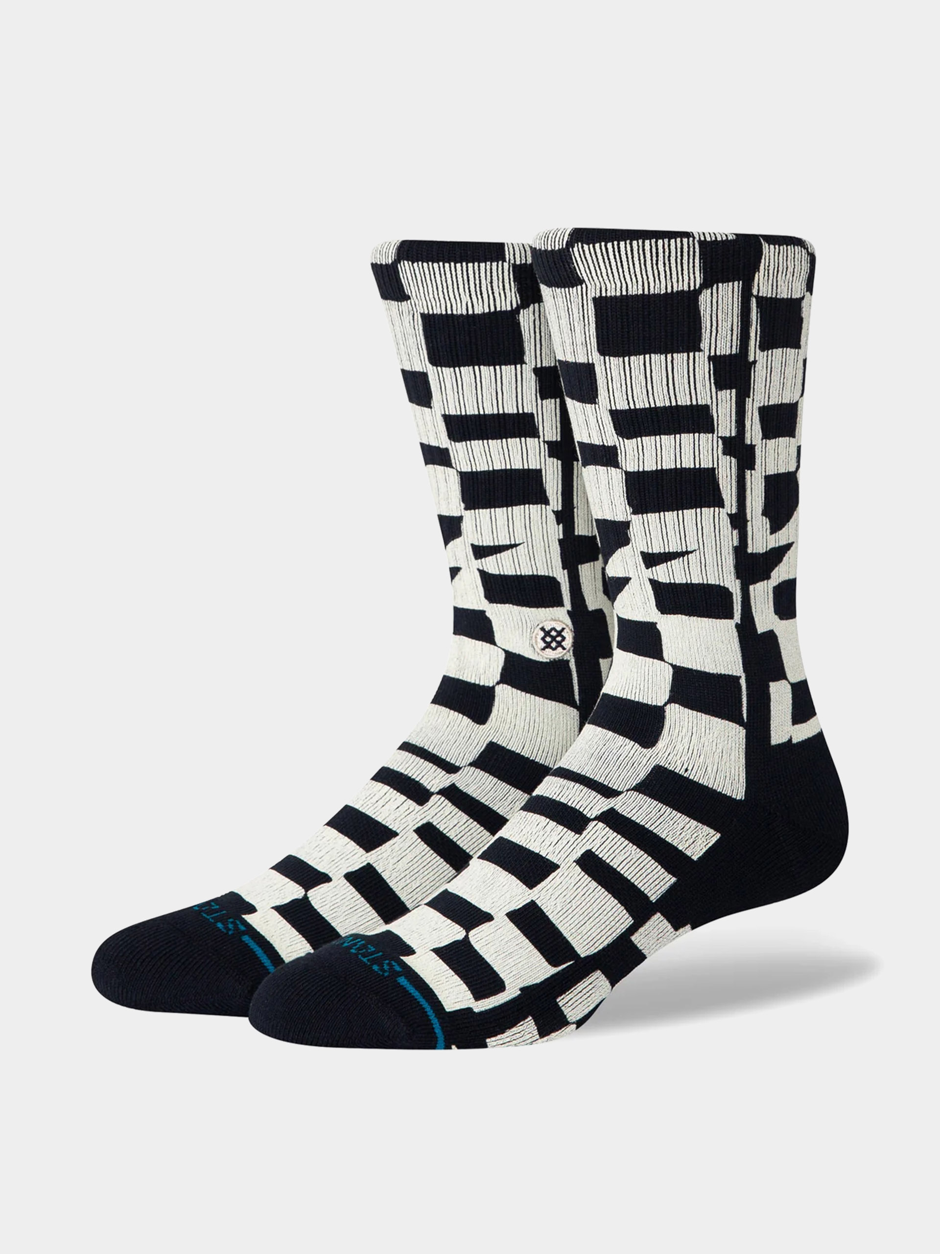 Stance Socks Wave Check Crew (black)
