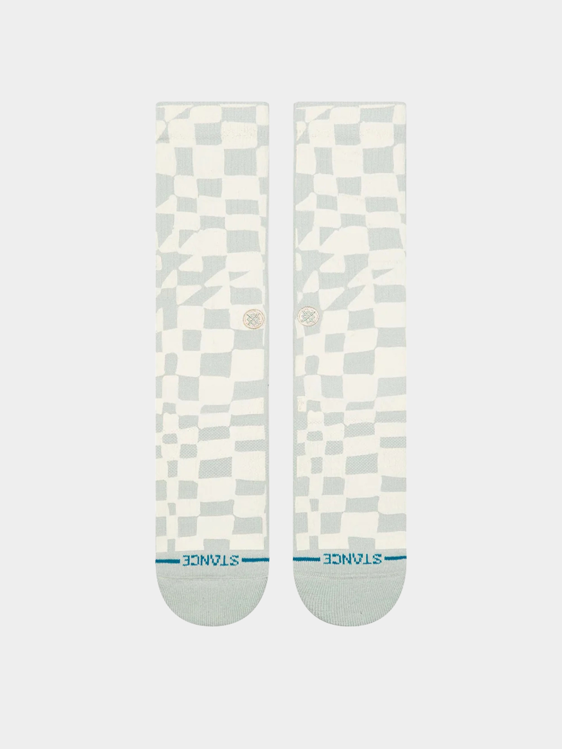 Stance Socks Wave Check Crew (pale blue)