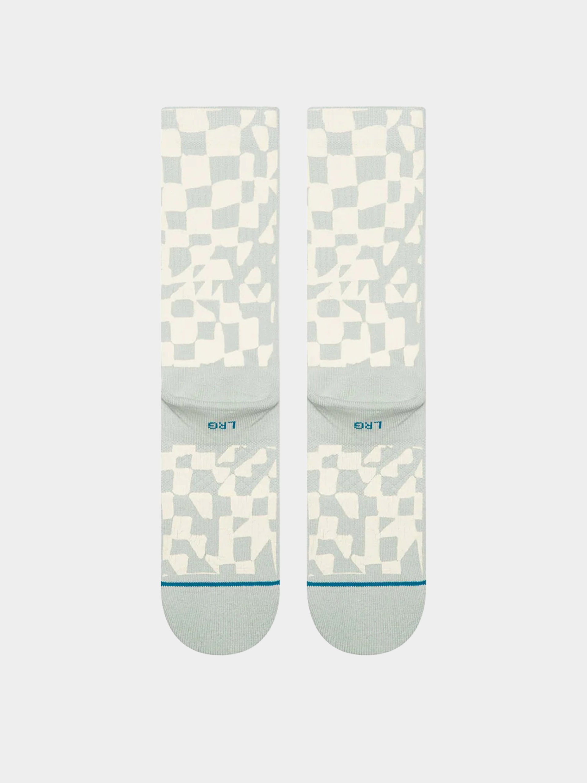 Stance Socks Wave Check Crew (pale blue)
