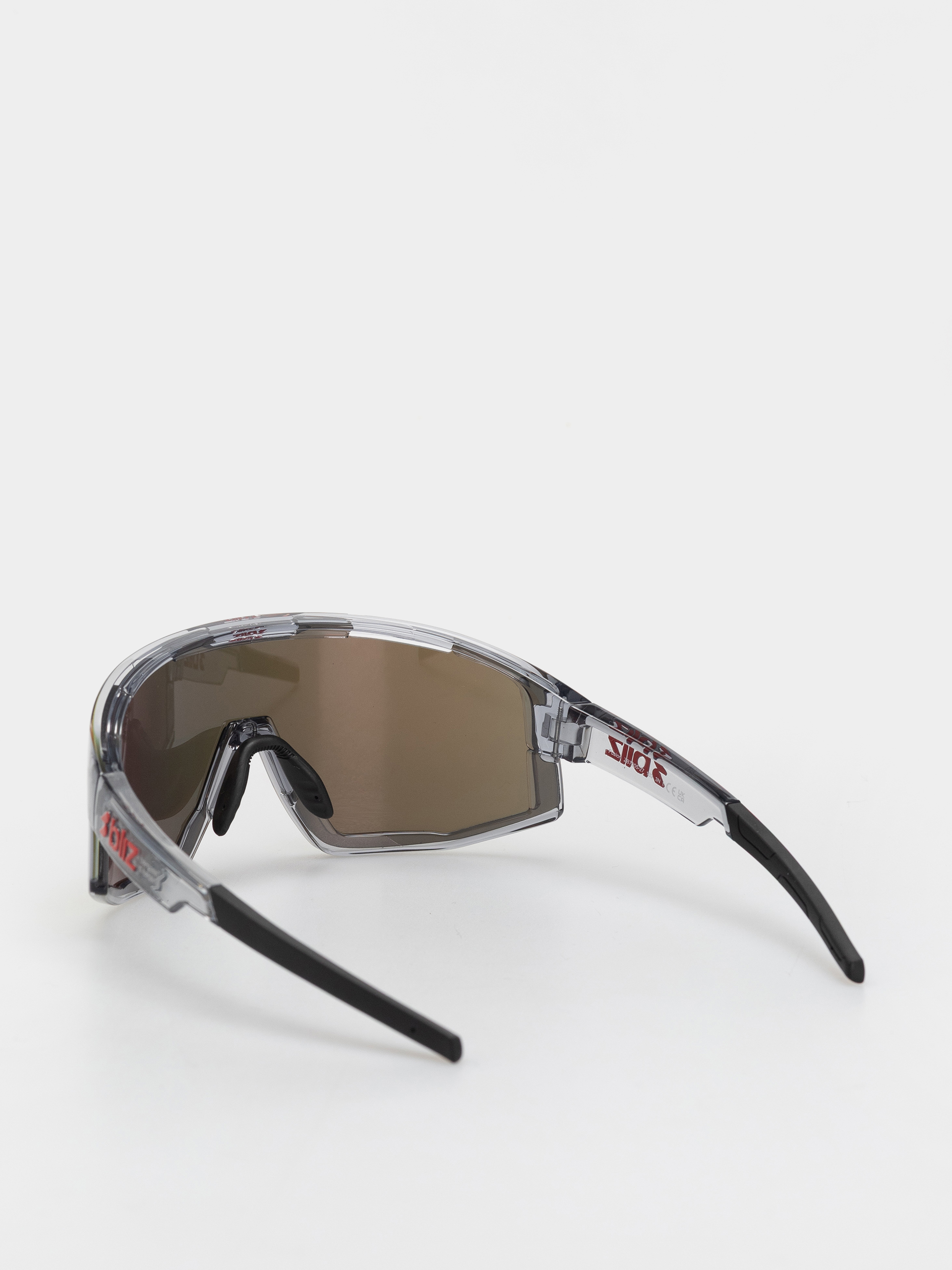Bliz Fusion Sonnenbrille (transparent dark grey/brow w red multi)