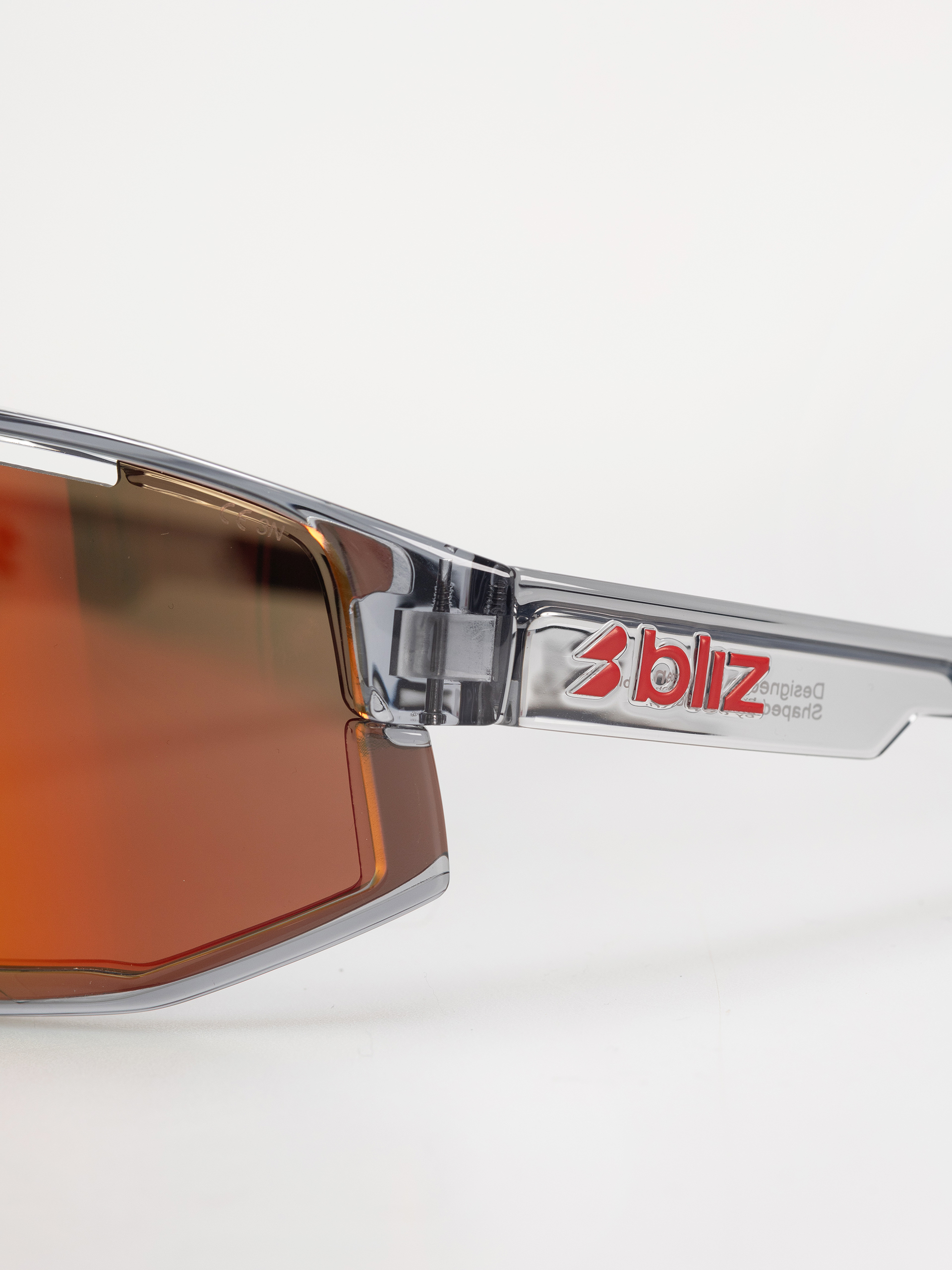Bliz Fusion Sonnenbrille (transparent dark grey/brow w red multi)