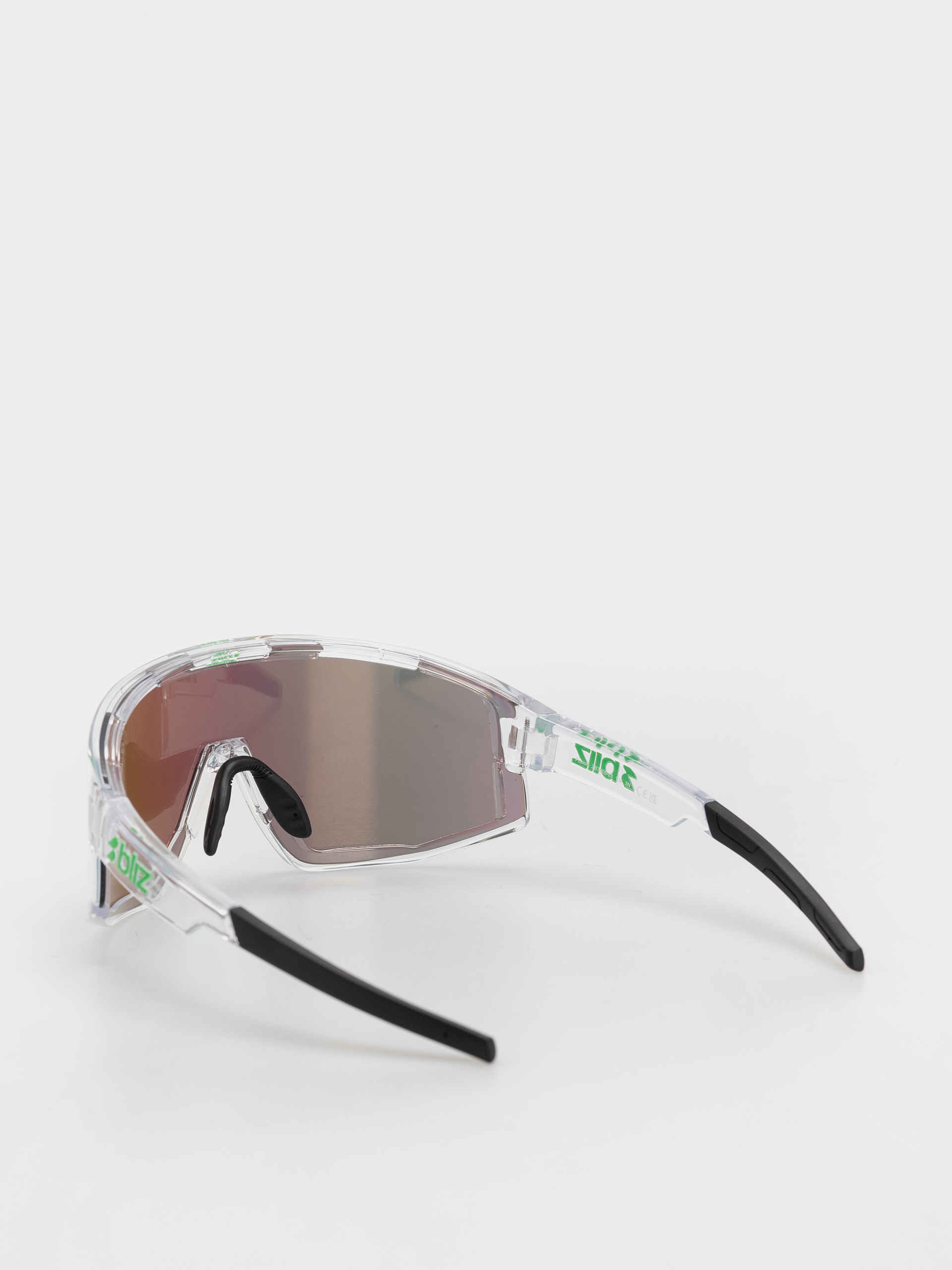 Bliz Fusion Sunglasses (transparent white/brown w green multi)