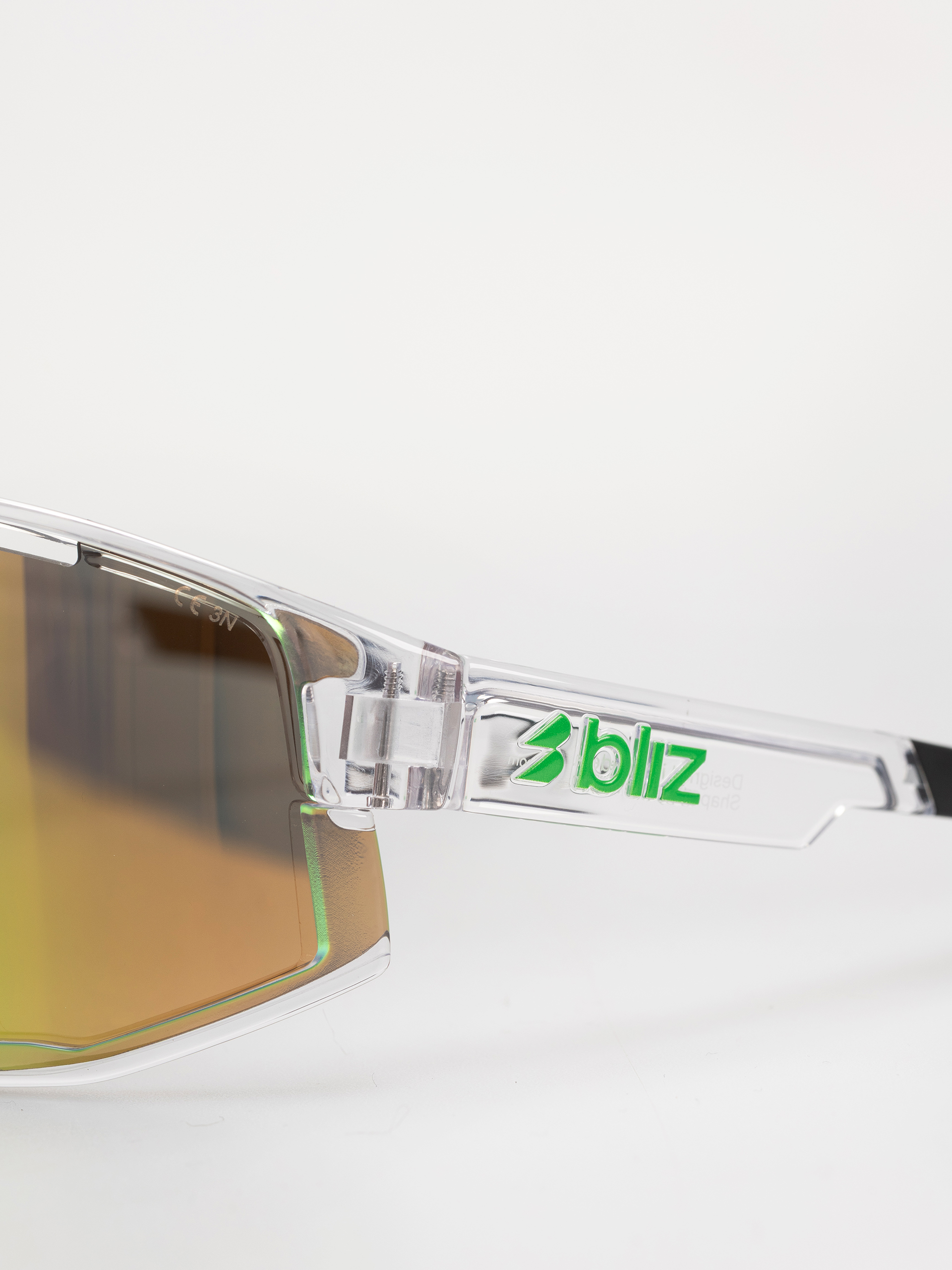 Bliz Fusion Sunglasses (transparent white/brown w green multi)
