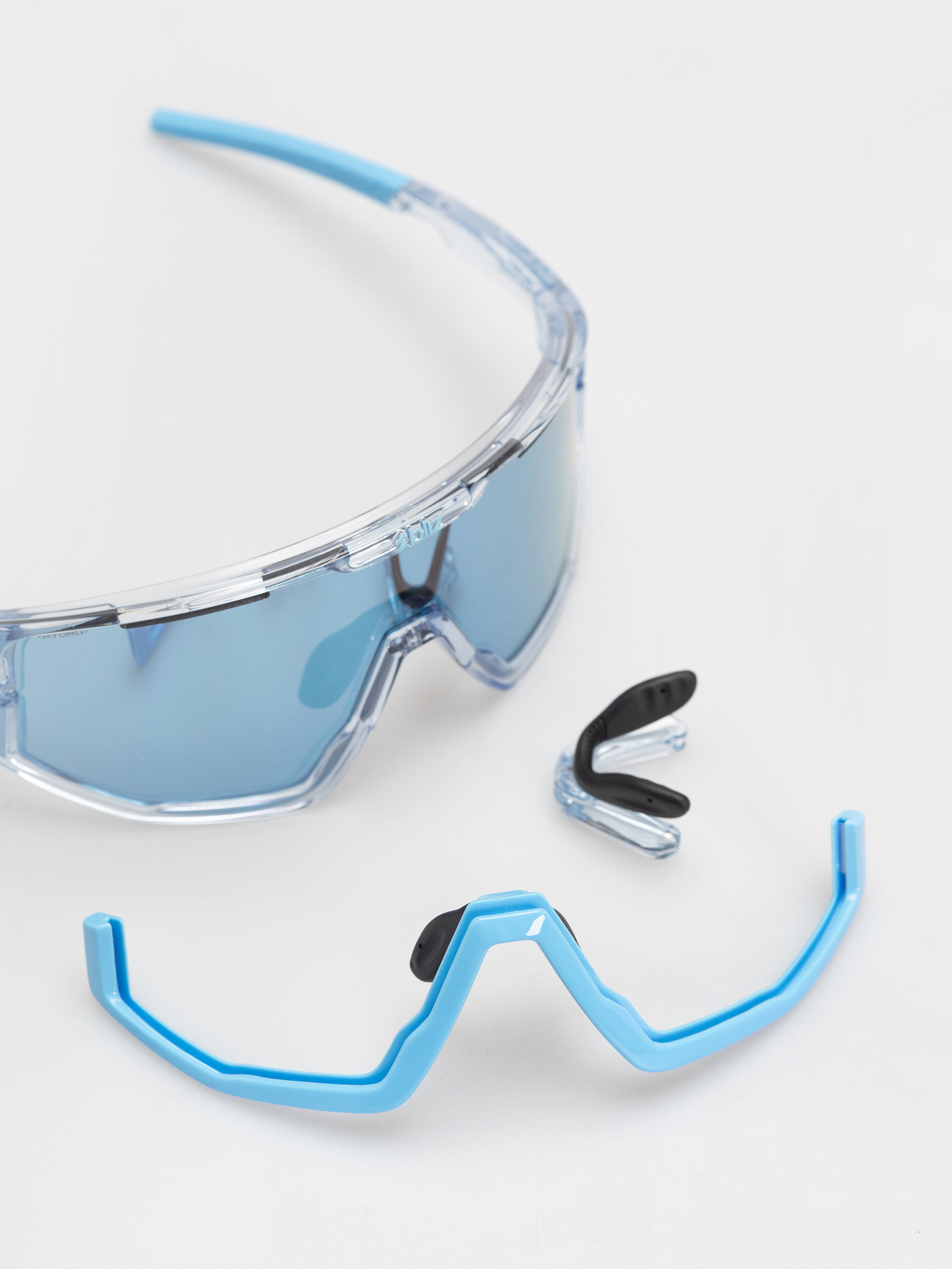 Bliz Fusion Sunglasses (transparent blue/smoke w ice blue multi)