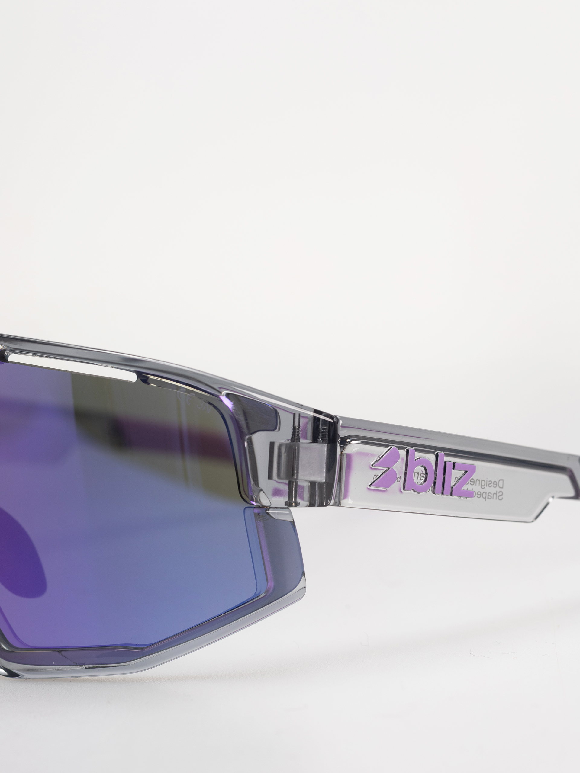 Bliz Fusion Small Sunglasses (crystal black/grey w putple multi)