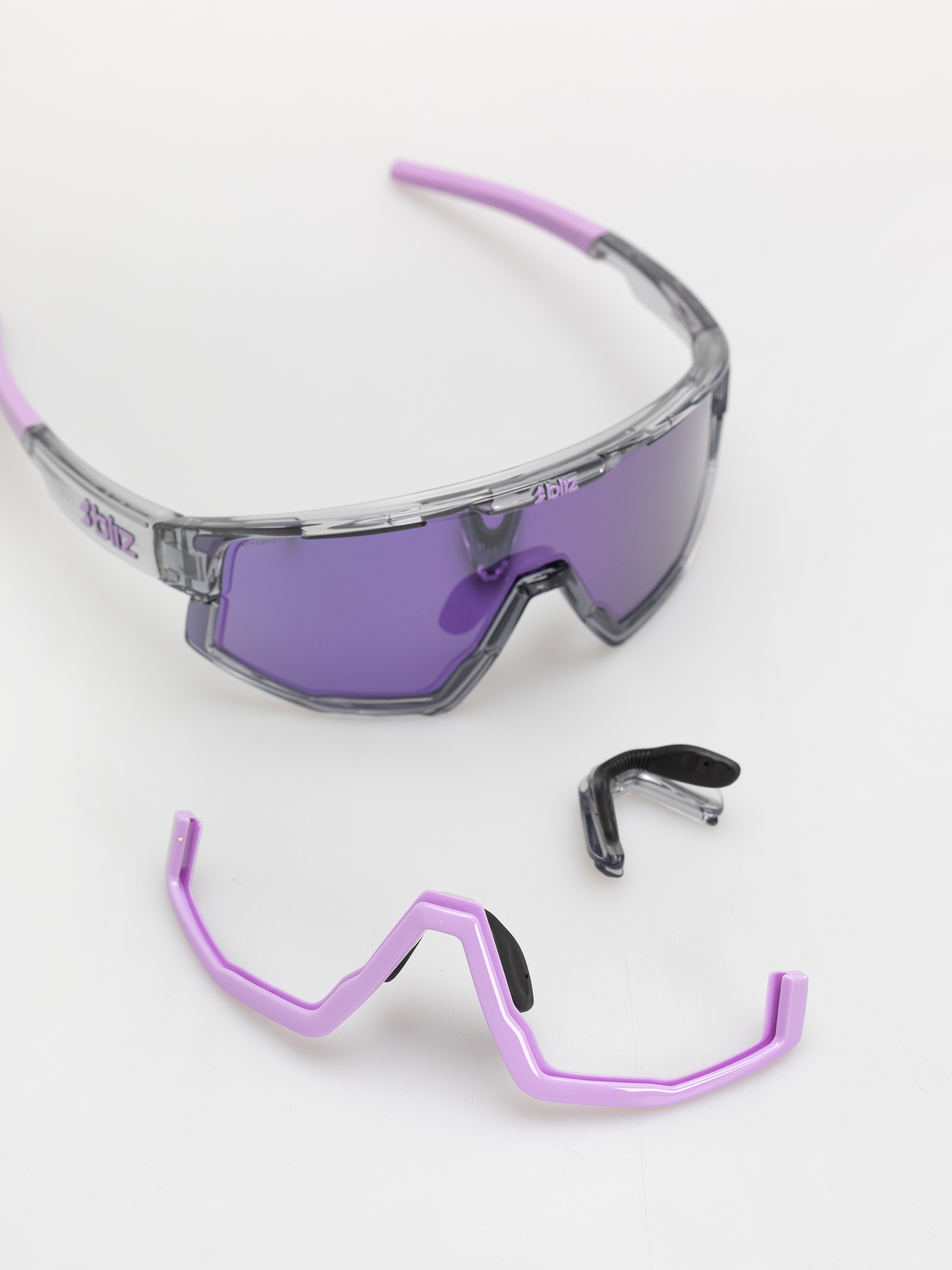 Bliz Fusion Small Sonnenbrille (crystal black/grey w putple multi)
