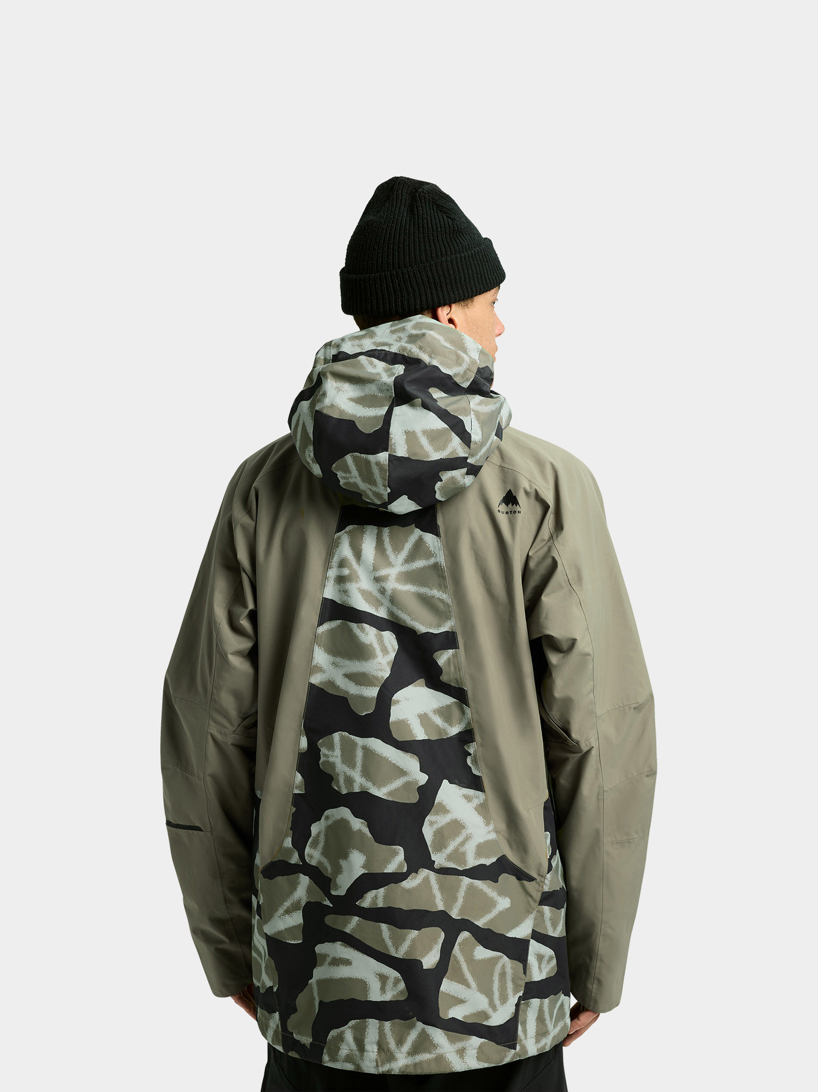 Mens Burton Snowboard jacket Reserve 2L (graffiti camo/forest moss)