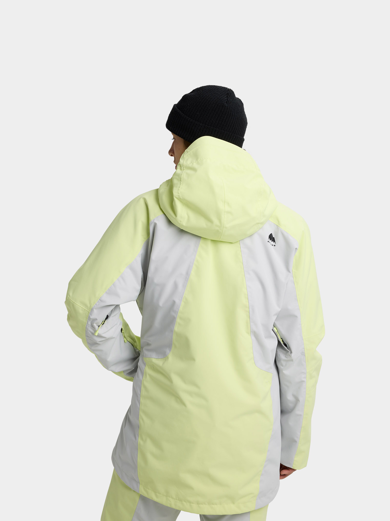 Mens Burton Snowboard jacket Reserve 2L 3 In 1 (glow yellow green/gray cloud)