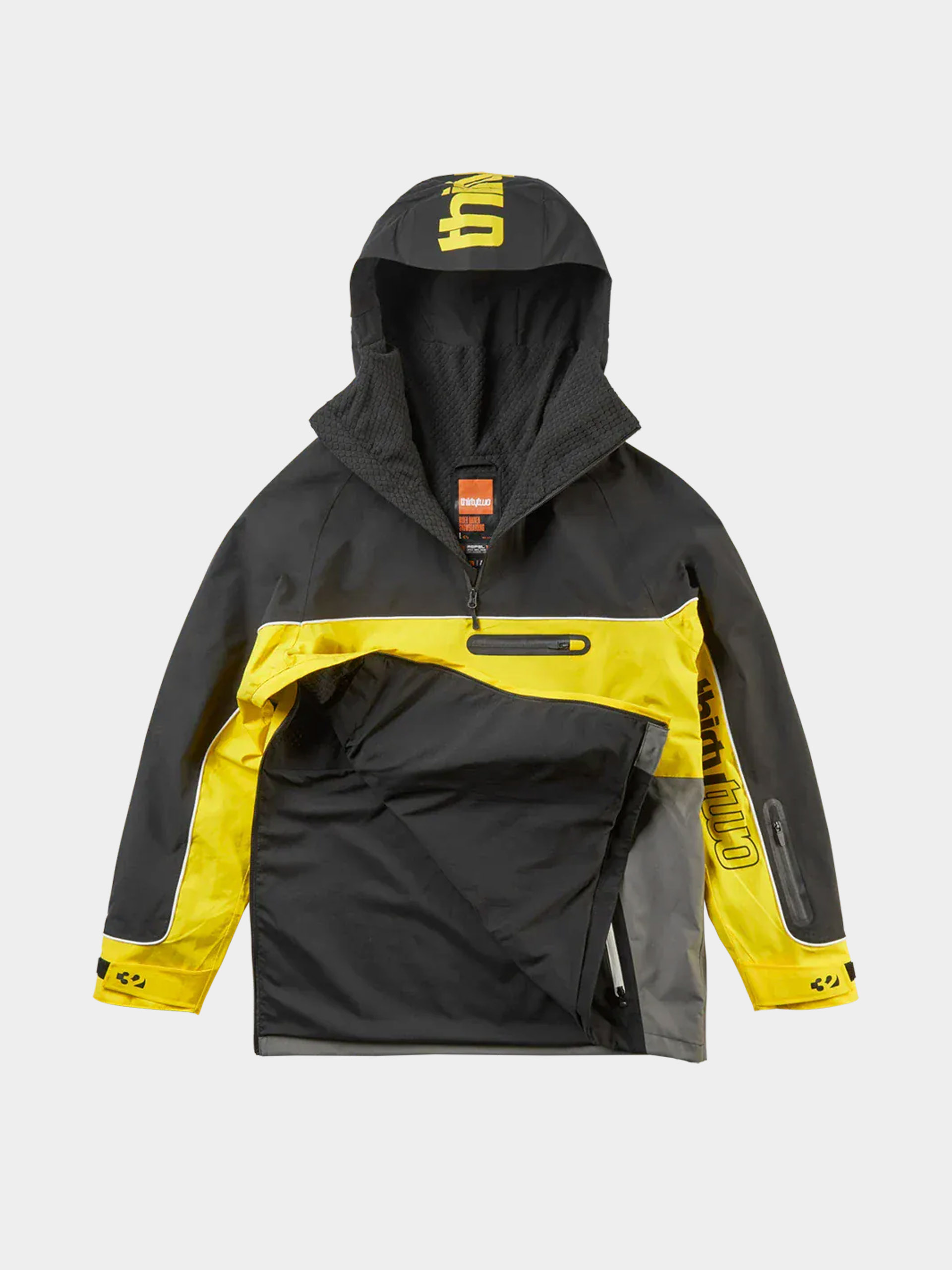 Mens ThirtyTwo Snowboard jacket Light Anorak (black/yellow)