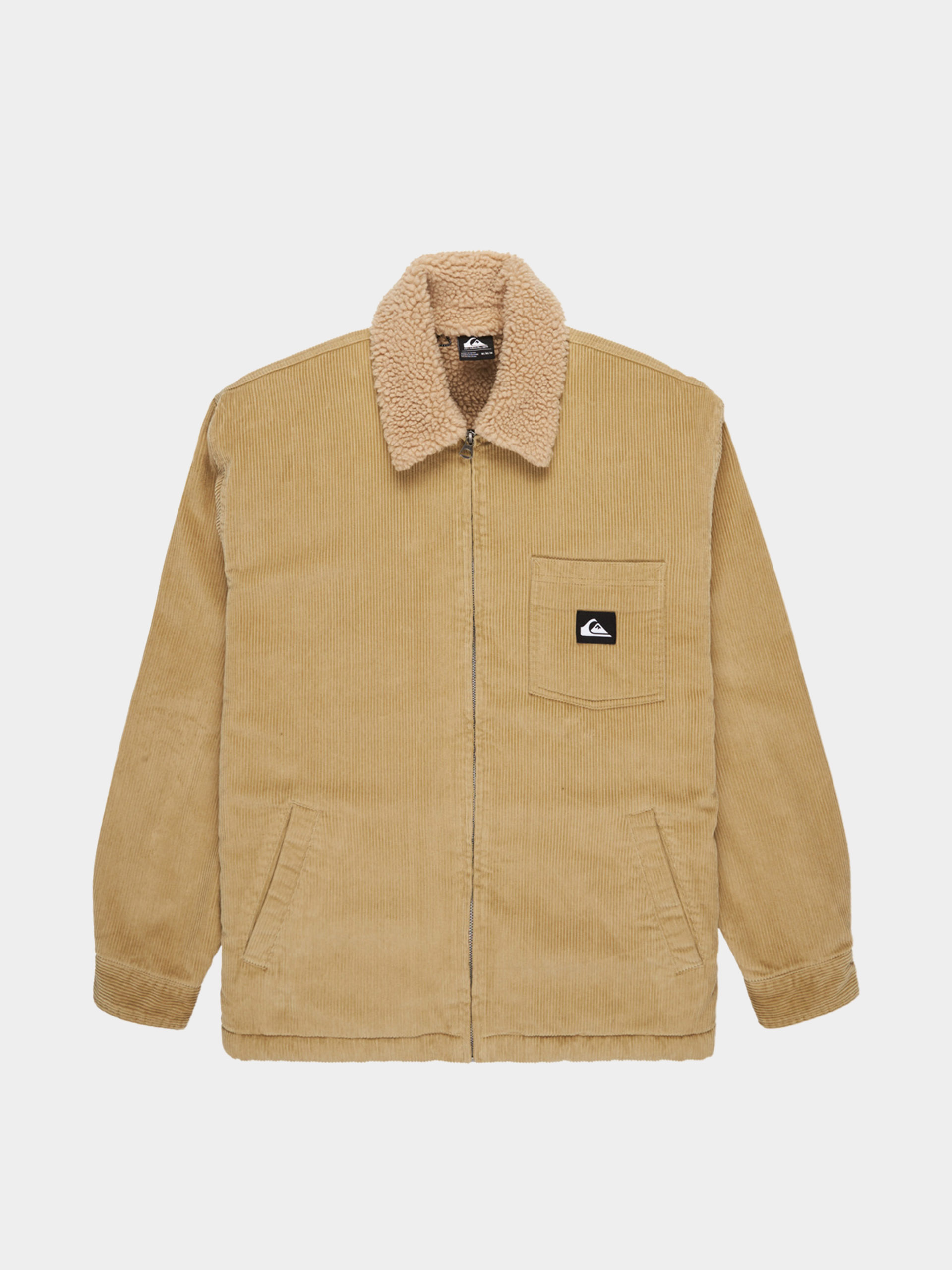 Quiksilver Jacket Dna Sherpa Harrington - beige, green (sponge