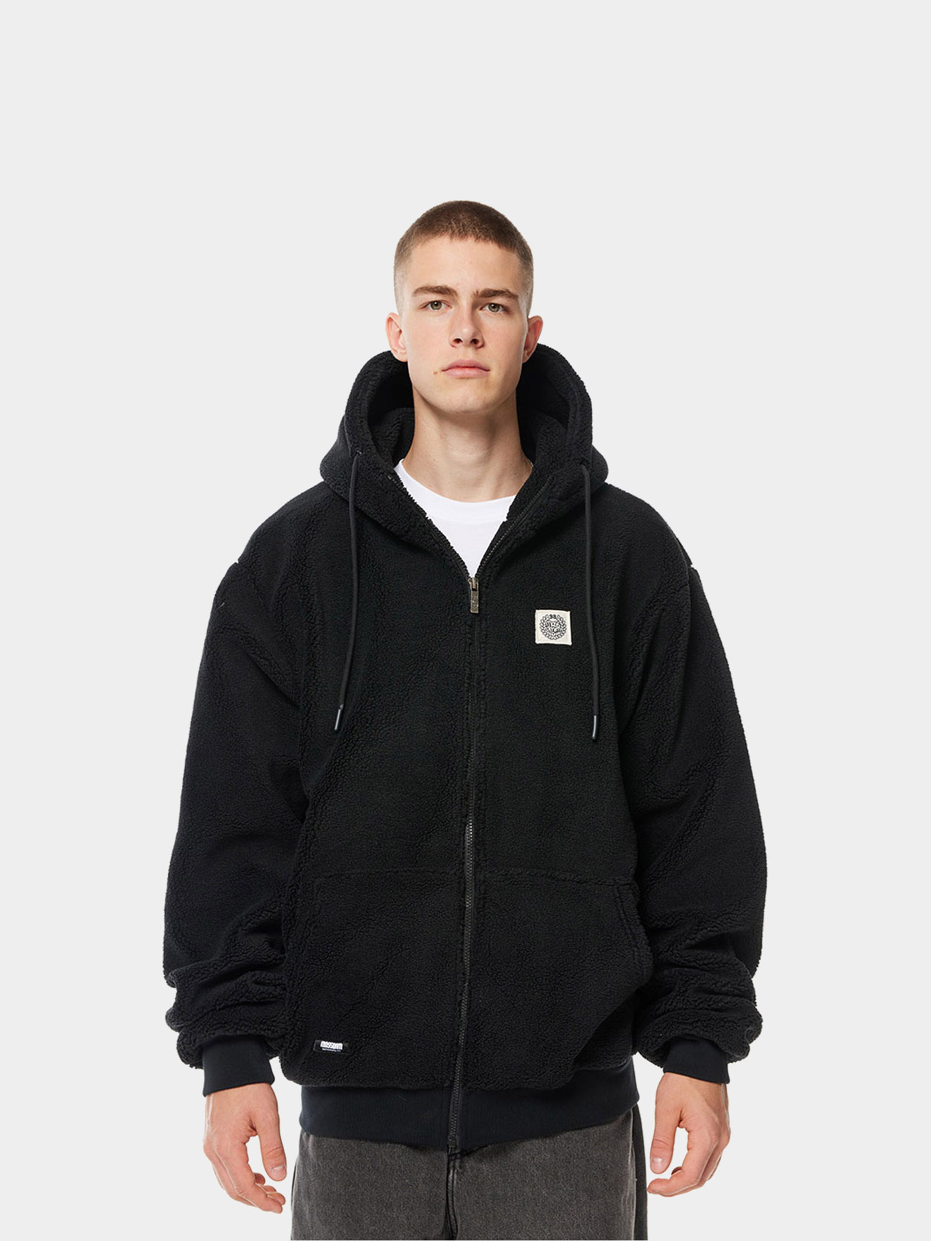 MassDnm Jacke Patch Teddy Zip Hoody (grey)