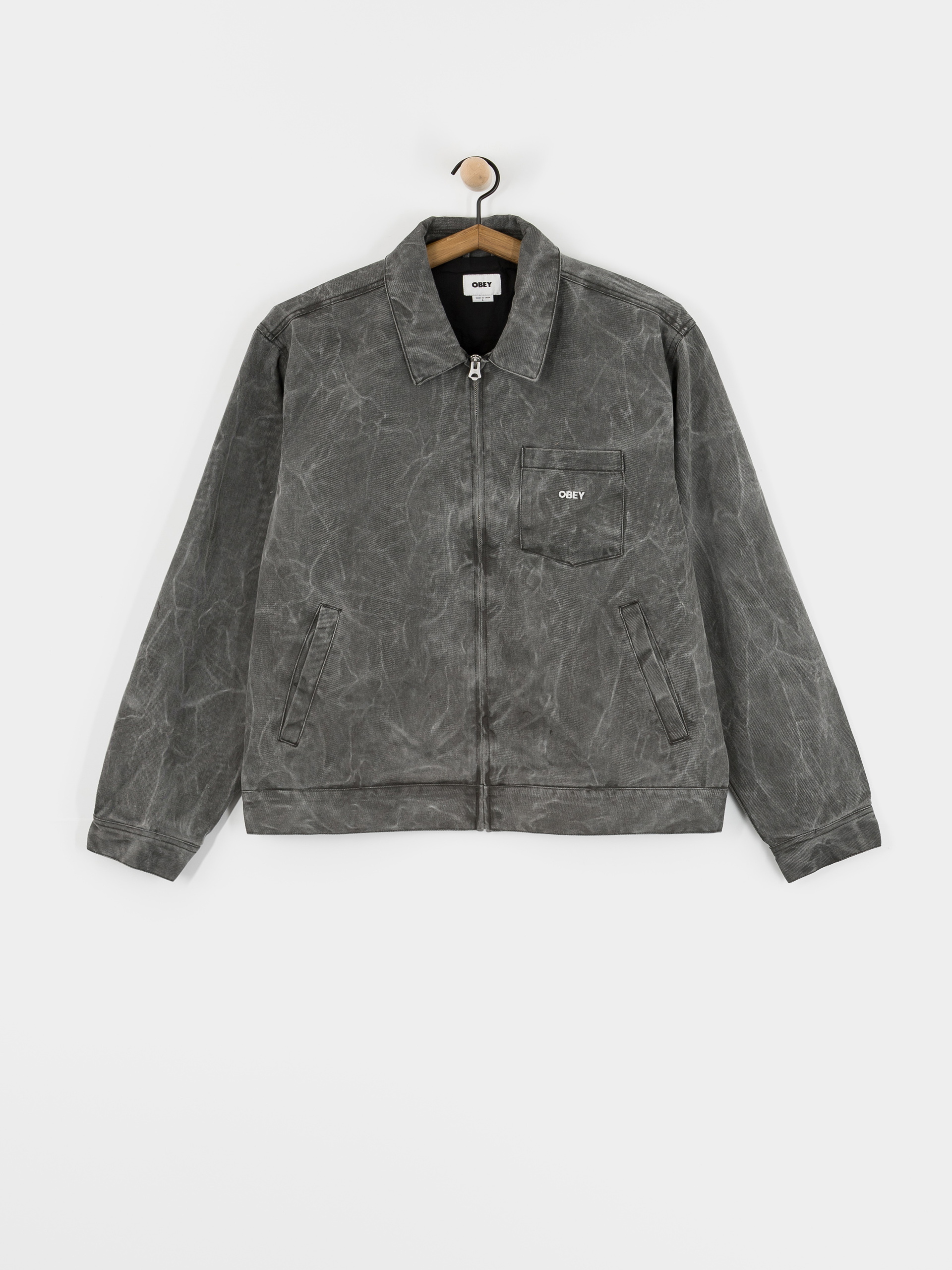OBEY Obey Workman Zip Jacket (black wrinkle wash)