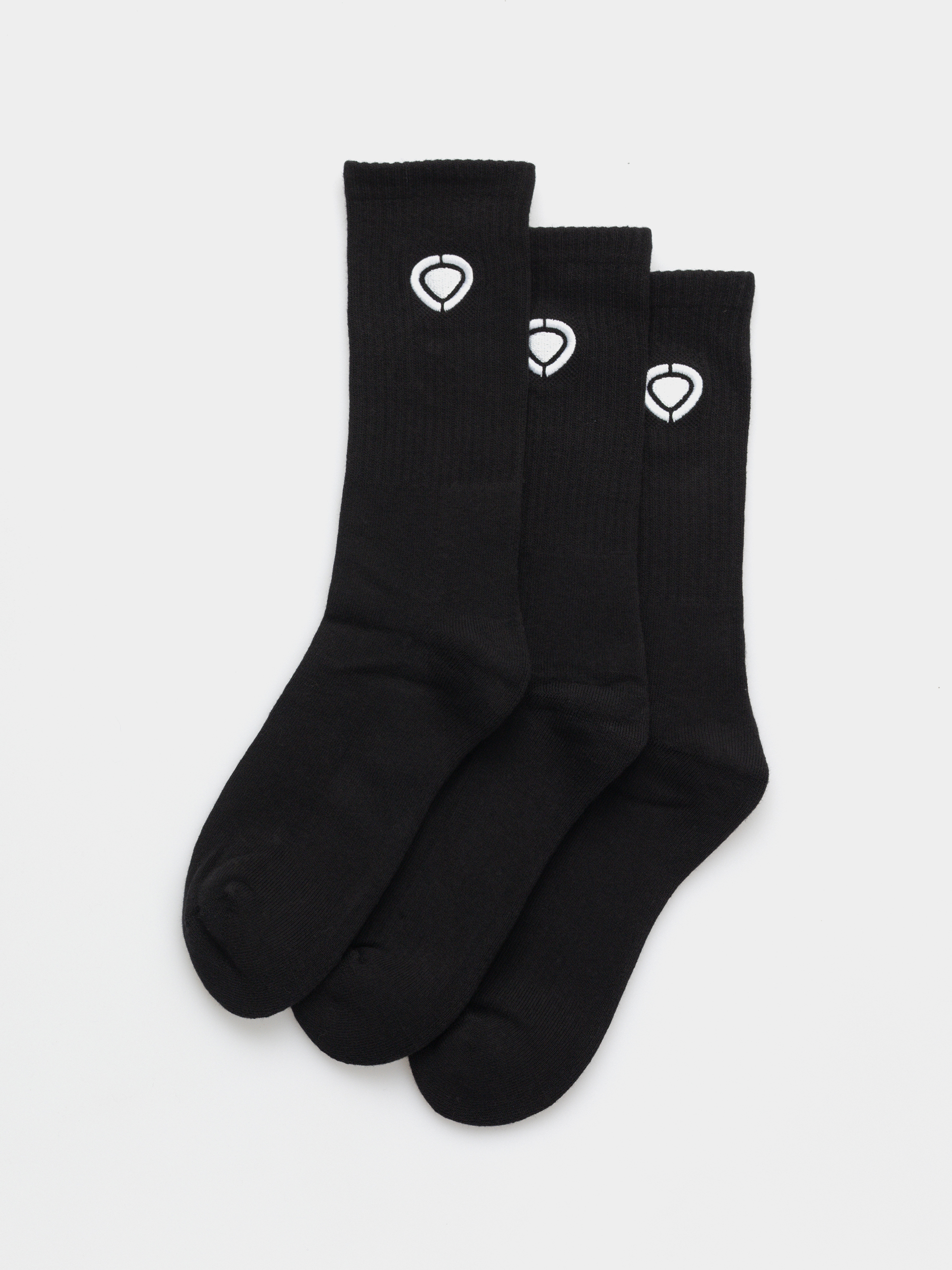 Circa High 3pk Socks (black/white)