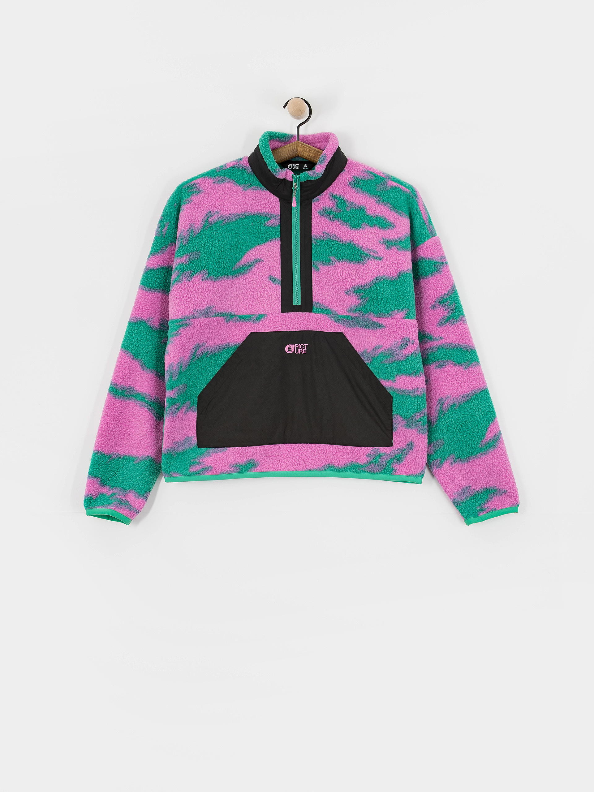 Picture Zelkova Printed 1/4 Zip Wmn Fleece Jacke