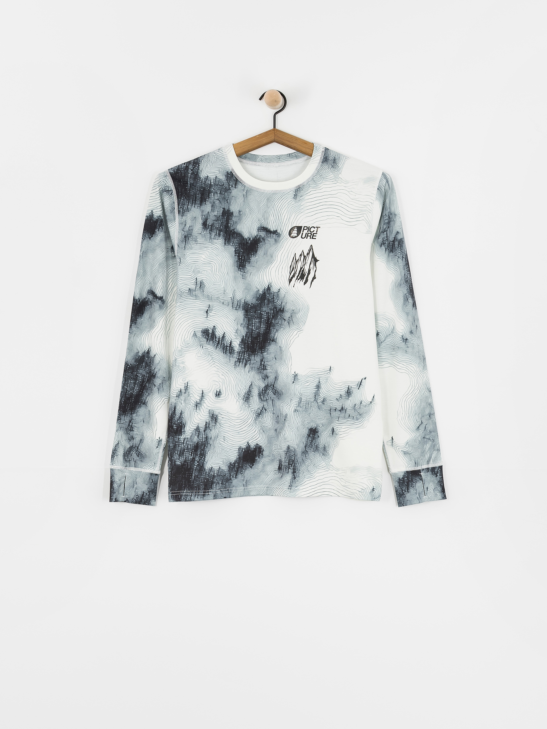 Picture Lhotse Printed Aktives Longsleeve (snowy pine print)