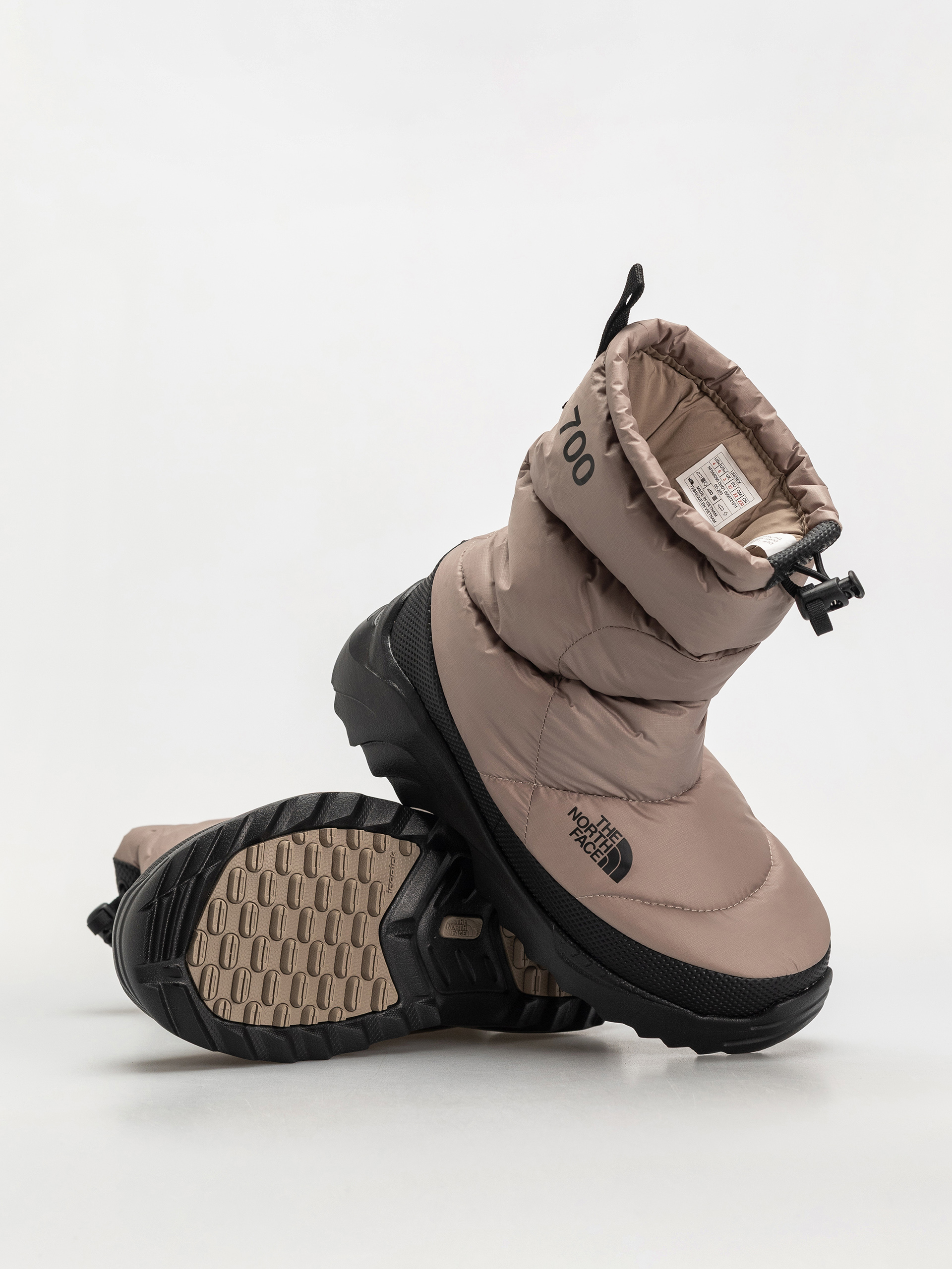 The North Face Nuptse Traction Bootie Shoes (mushroom grey/tnf black)