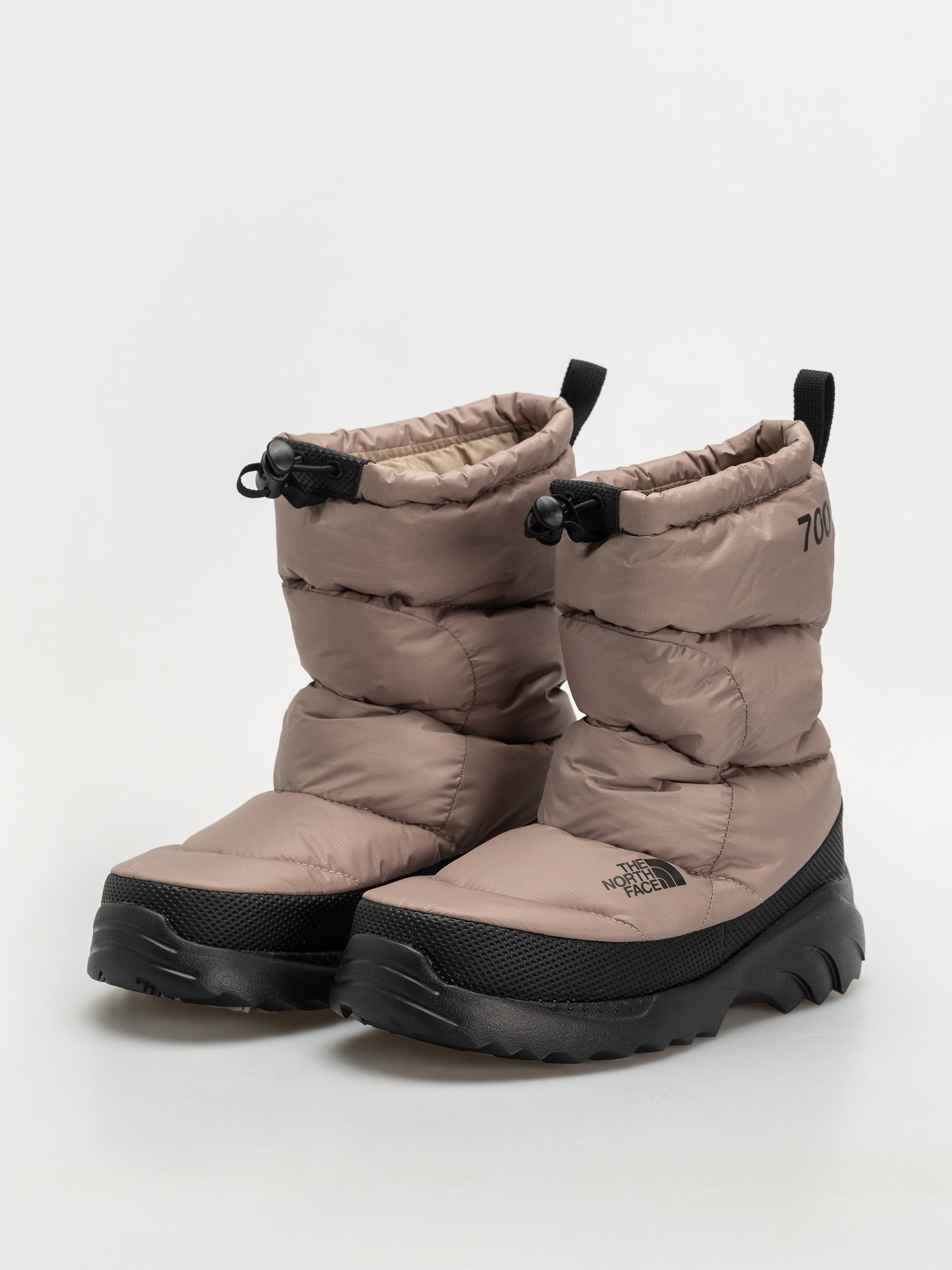 The North Face Nuptse Traction Bootie Shoes (mushroom grey/tnf black)