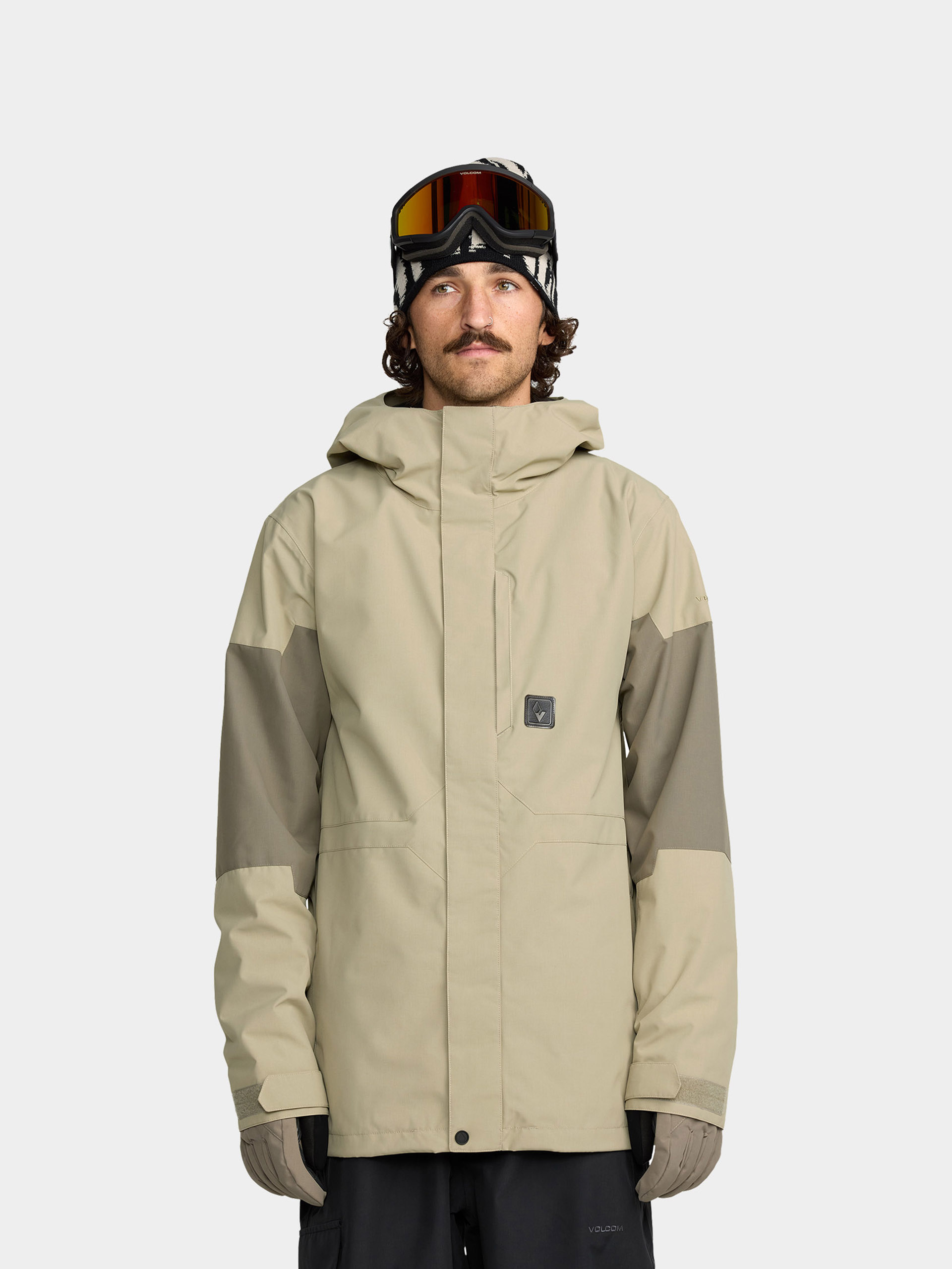スノーボード volcom longo pullover 22-23 sage Volcom Longo Pullover Snowboard jacket - green (sage)