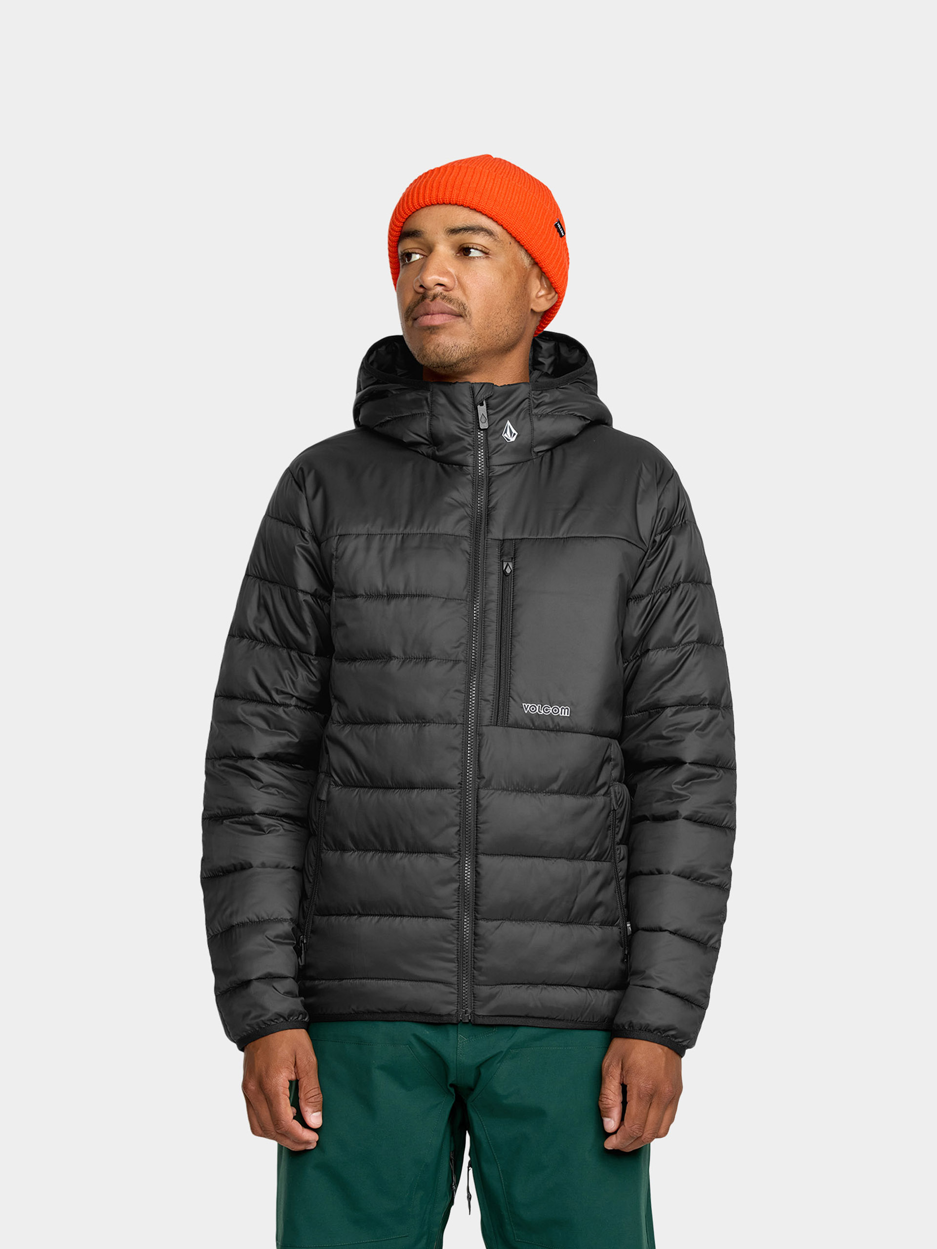 Herren Volcom Snowboard Jacke Puff Puff Hooded (black)
