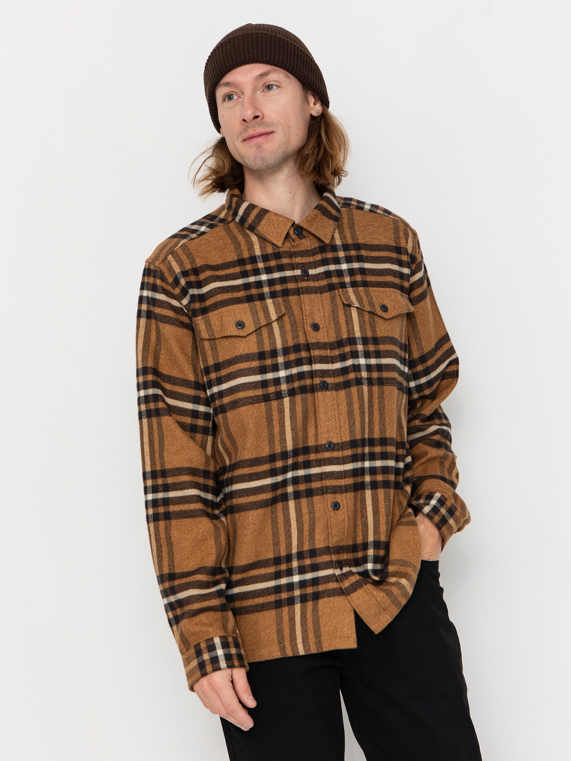 トップス 1994 PATAGONIA SUNNY STRIPE FLANNEL Patagonia Fjord Flannel Shirt - yellow (observer/wren gold)