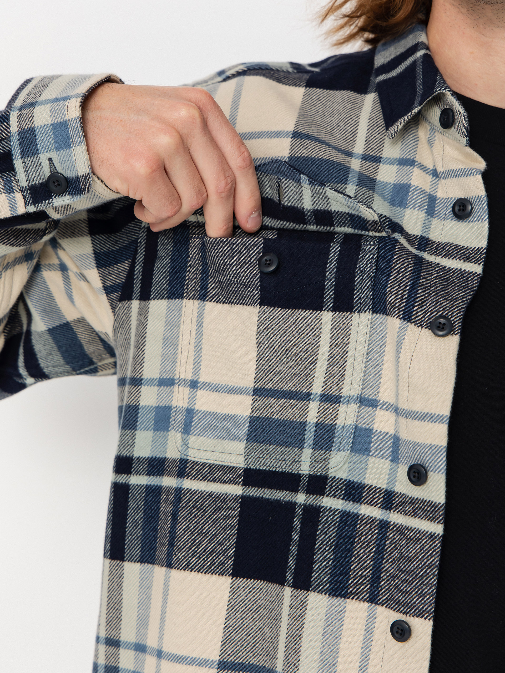 Patagonia Fjord Flannel Hemd (hibernate sunken blue)