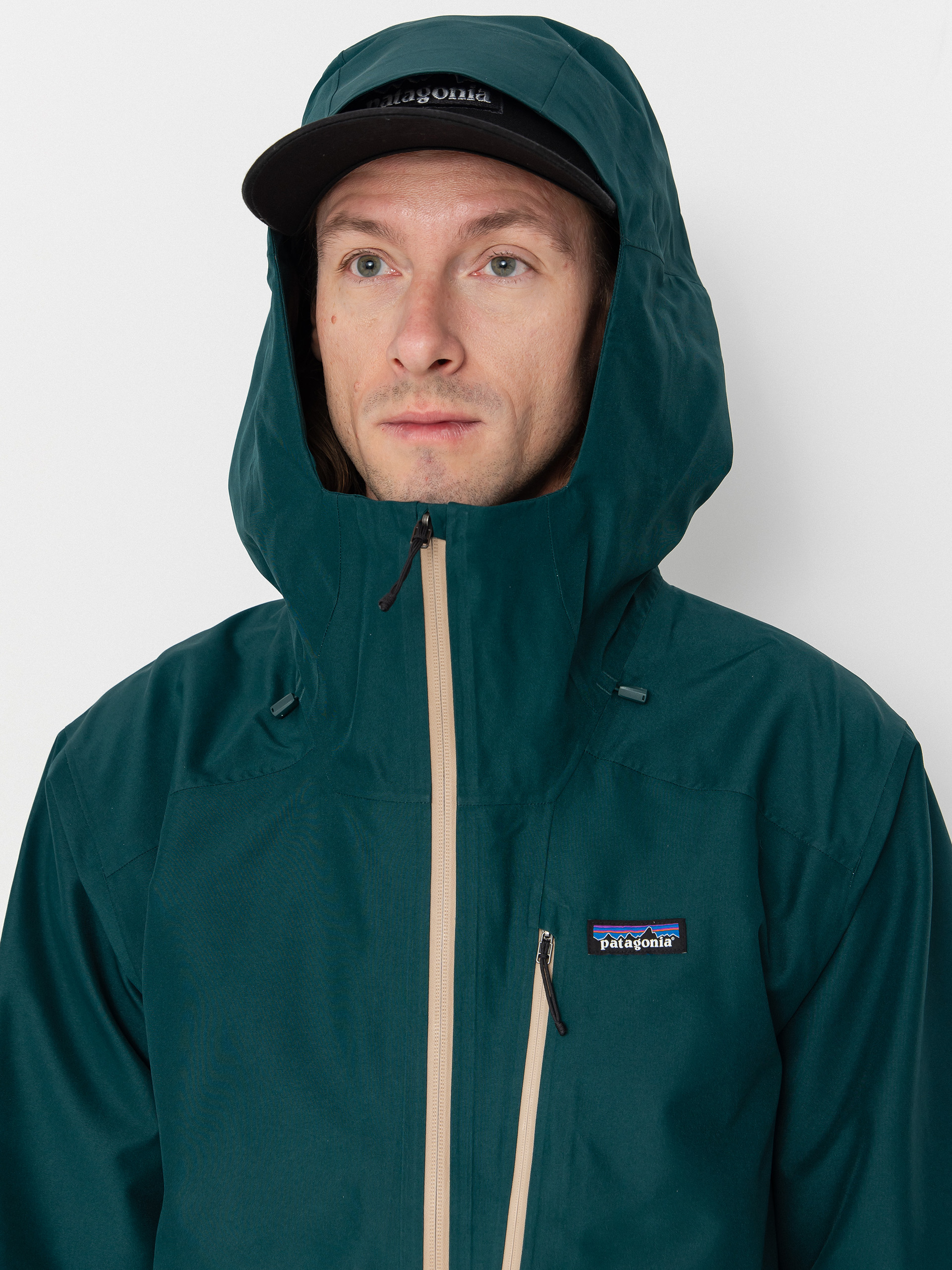 Mens Patagonia Powder Town Snowboard jacket (cascade green)