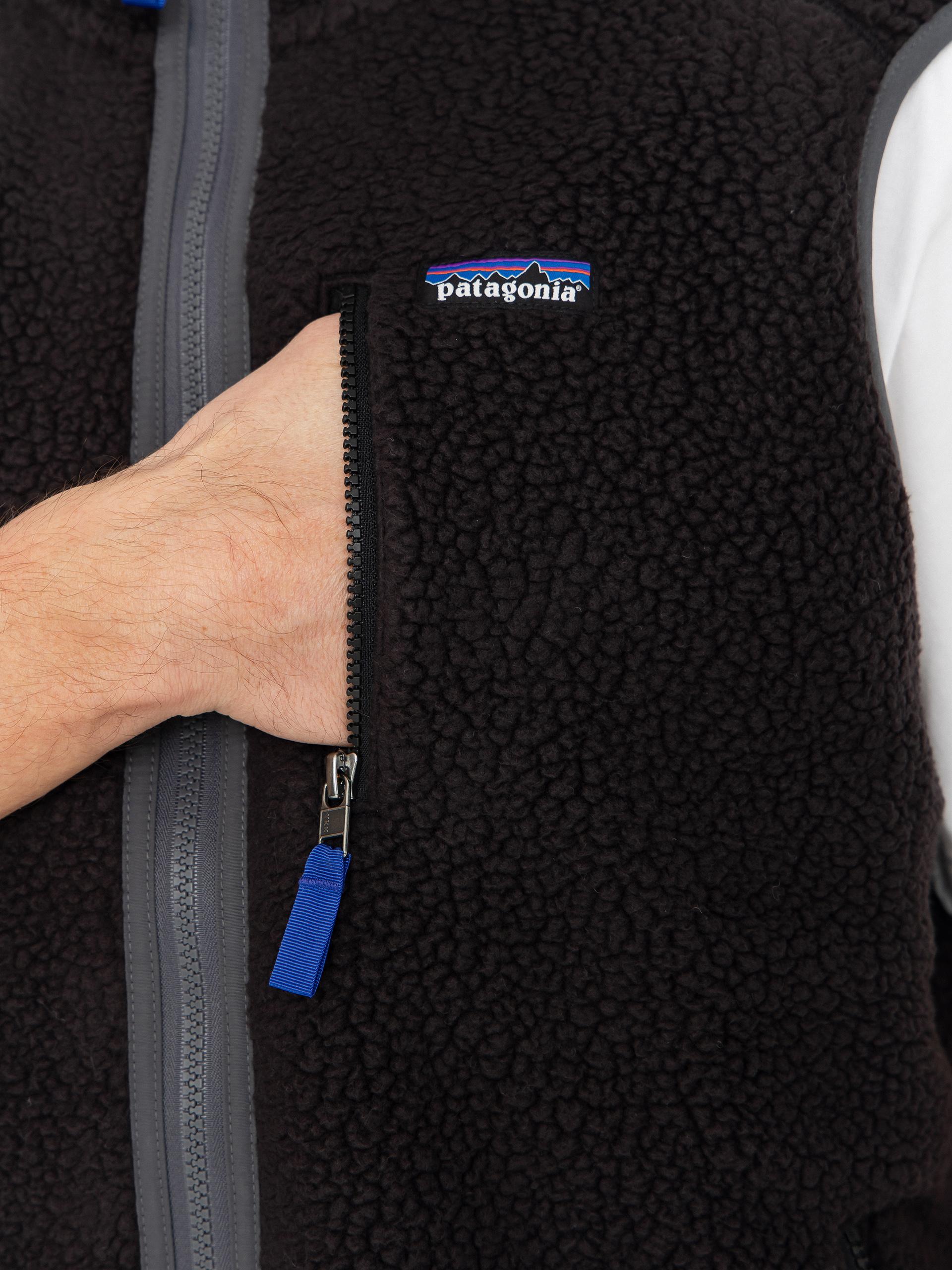 Patagonia Retro Pile Vest (black w/forge grey)