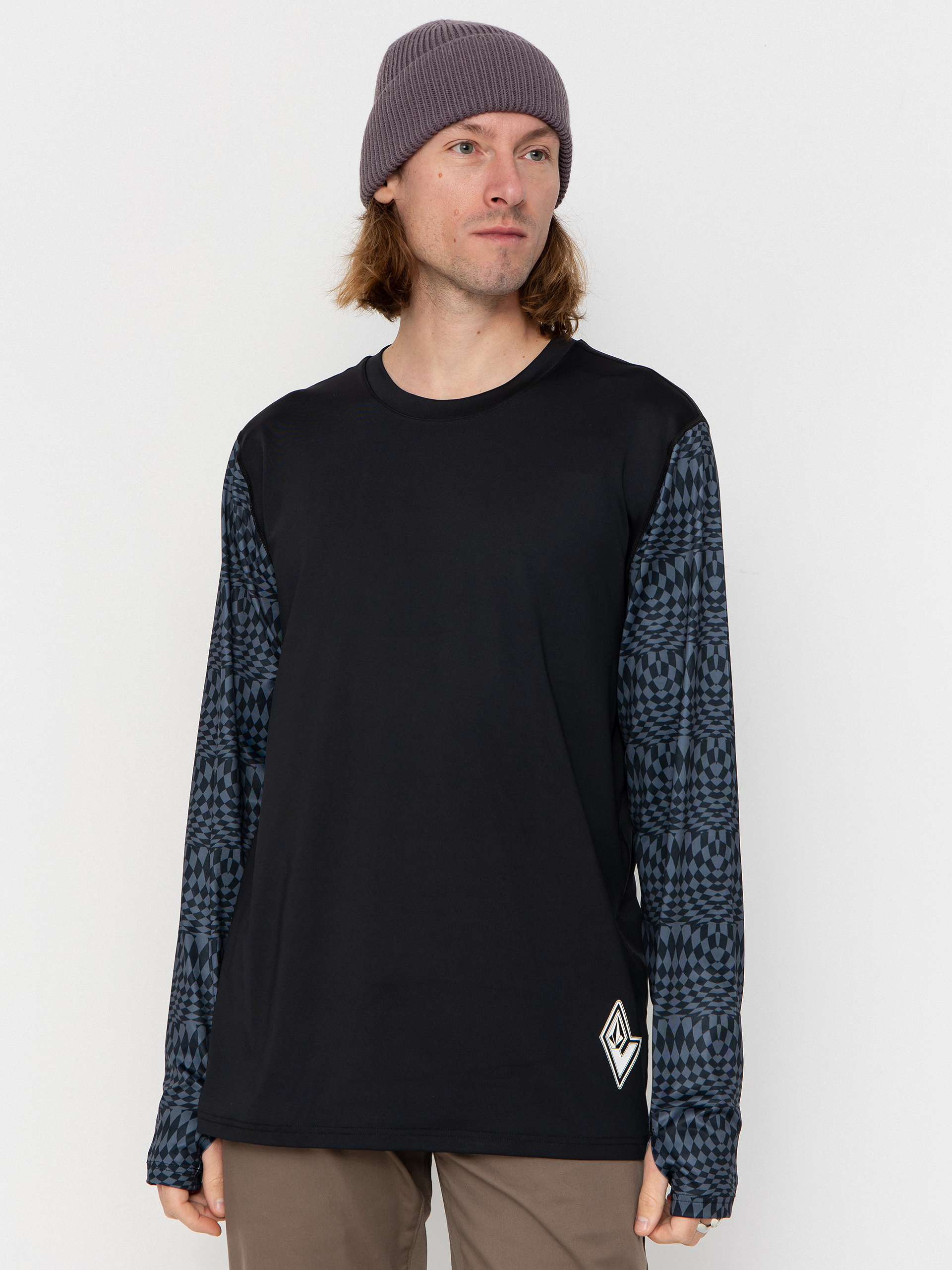 Mens Volcom M V Science Crew Active longsleeve (black/charcoal)
