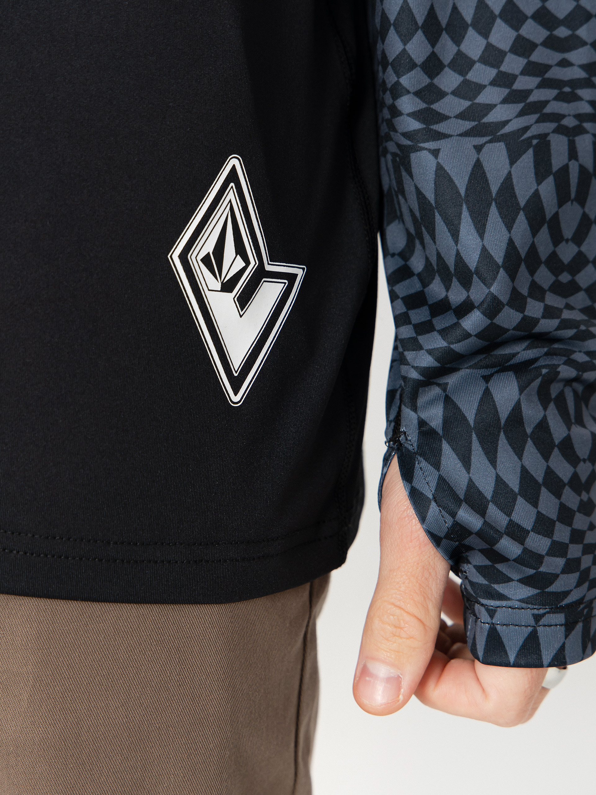 Mens Volcom M V Science Crew Active longsleeve (black/charcoal)