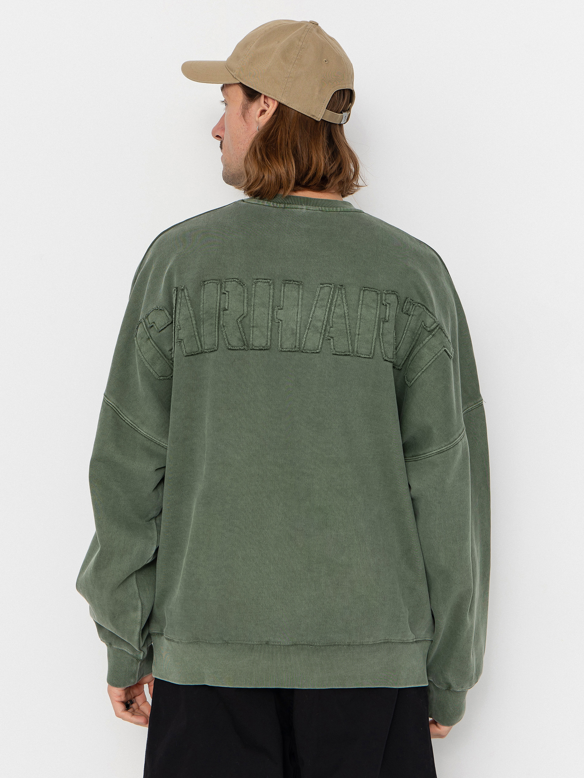 Stussy Sweatshirt Baja Poncho - green (dark mint)